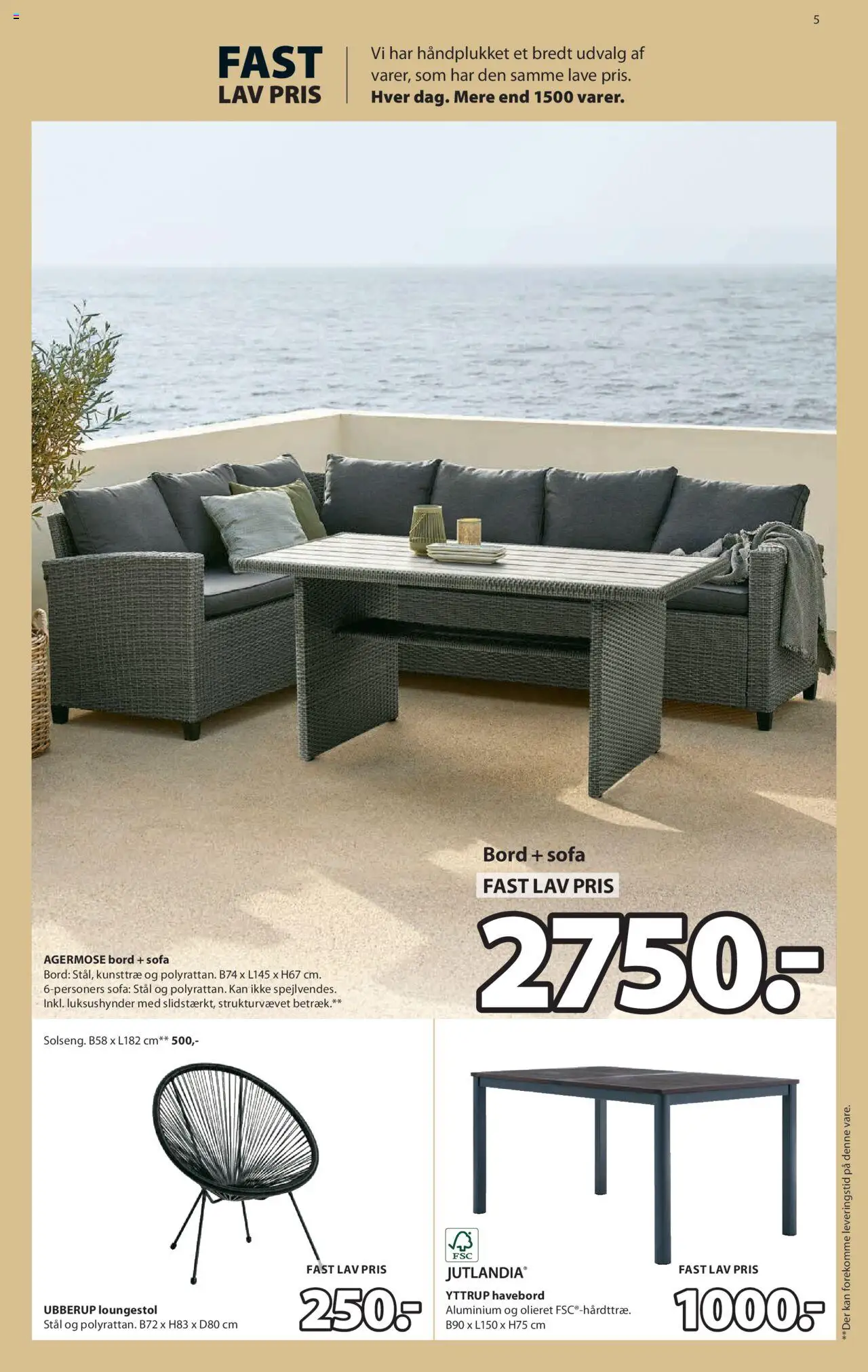 JYSK Tilbudsavis gyldig fra 04.07.2025 | Side: 6 | Produkter: Sofa, Bord, Søm