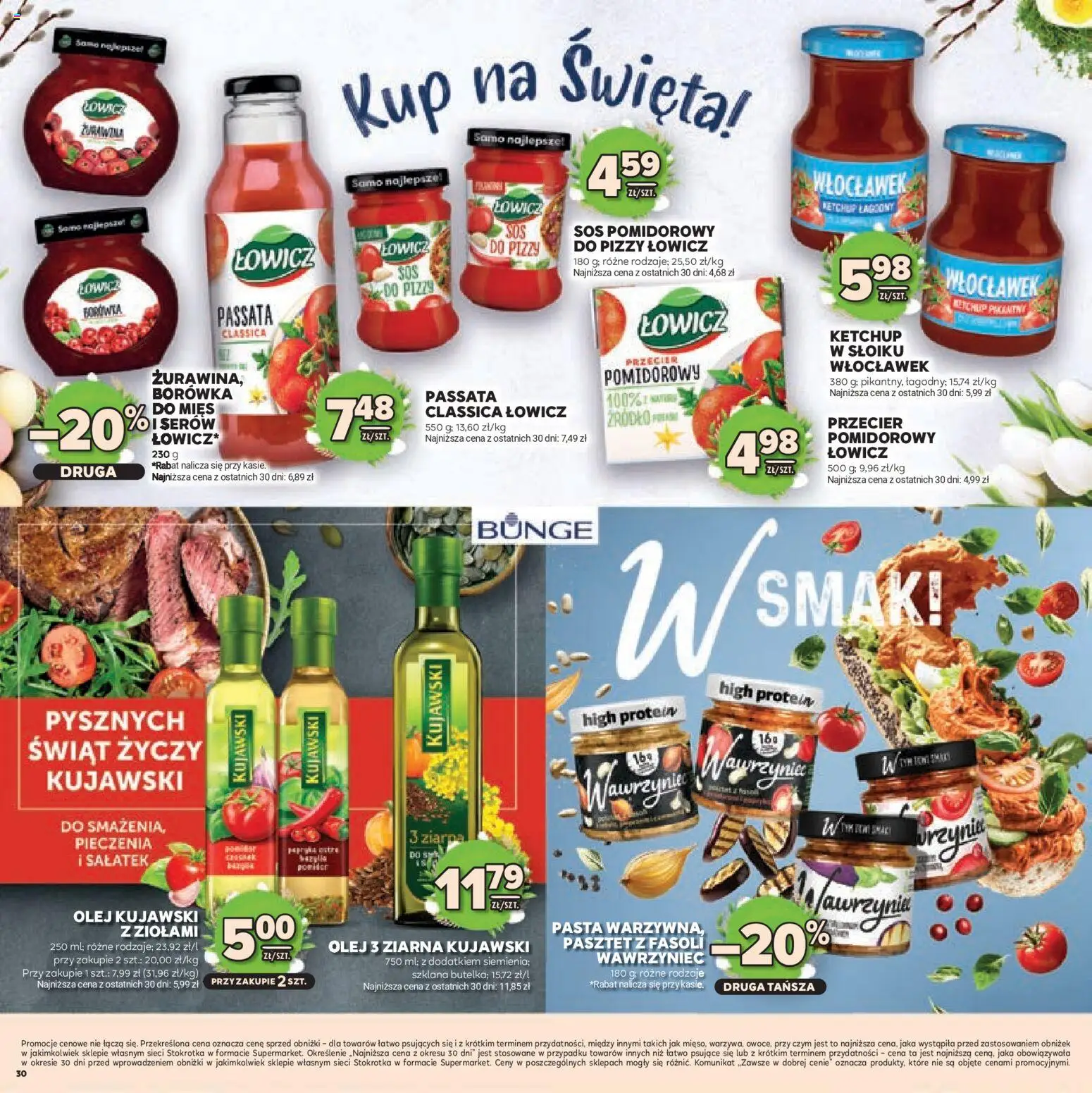 Stokrotka gazetka - Wielkanoc od 19.03.2026 | Strona: 30 | Produkty: Ketchup, Stokrotka, Olej kujawski, Olej