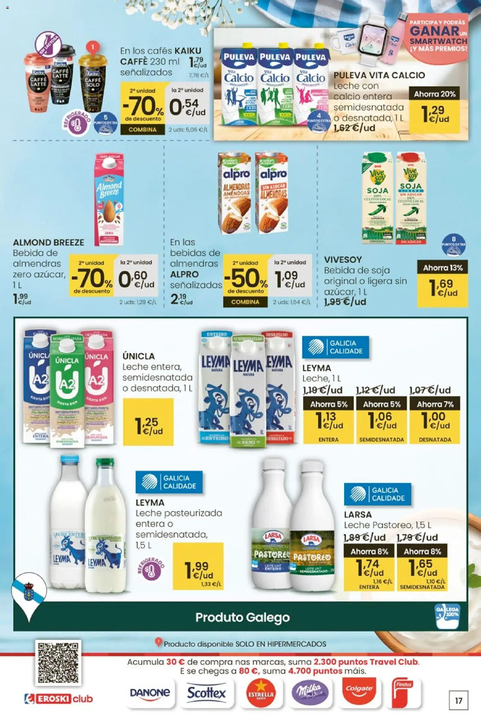 Eroski - Quieres ahorrar conmigo │ válido desde el 26.03.2026 | Página: 17 | Productos: Leche, Bebida de soja