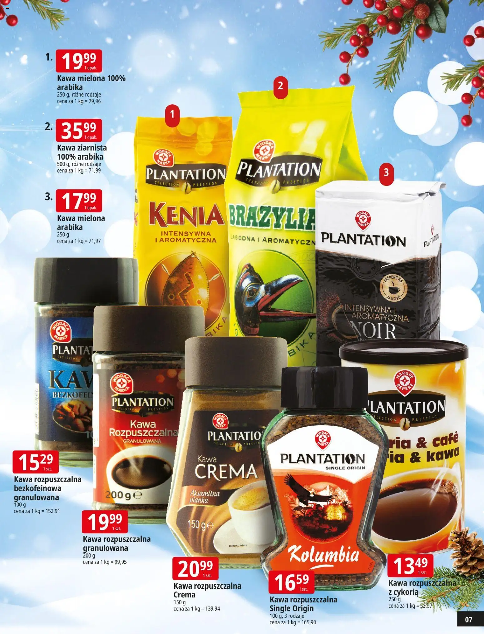 E.Leclerc Gazetka - Kłodzko Święta od 09.12.2025 | Strona: 7 | Produkty: Kawa ziarnista, Kawa rozpuszczalna, Kawa