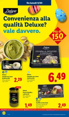 Anteprima del volantino Deluxe Pesto al basilico e pistacchi, 190 g confezione valido a partire dal 09.03.2026 | Pagina: 18 | Prodotti: Crema, Microonde, Pesto, Cacao
