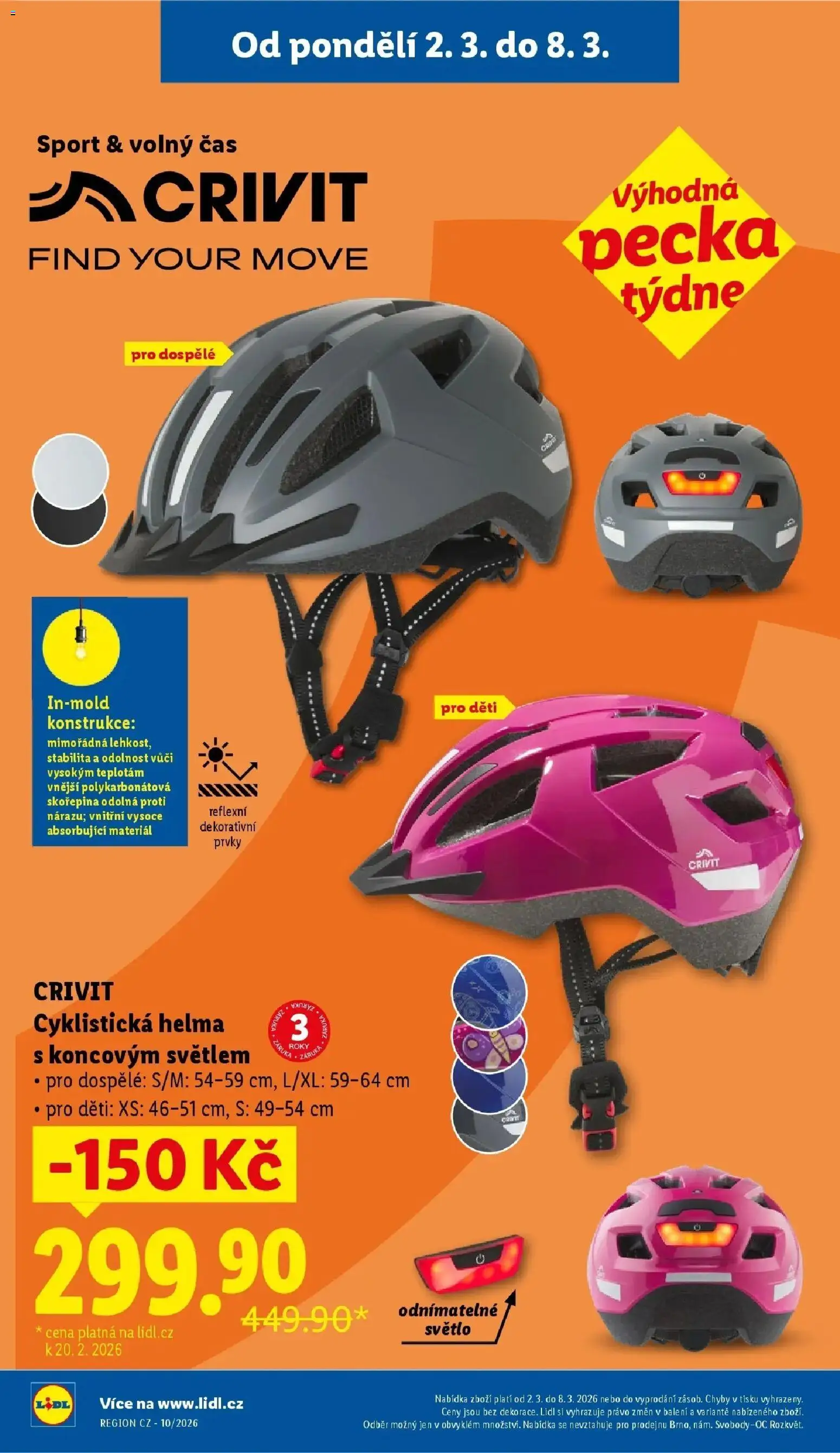 Lidl aktuální leták od 02.03.2026 | Strana: 6 | Produkty: Helma, Cyklistická helma