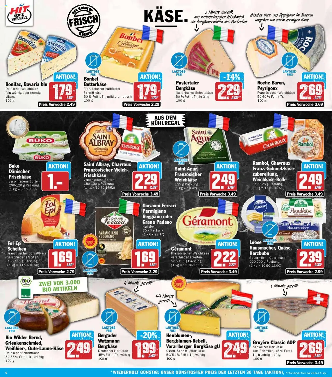 HIT Prospekt 	 – gültig ab 22.09.2025 | Seite: 6 | Produkte: Geramont, Käse, Creme, Frischkase