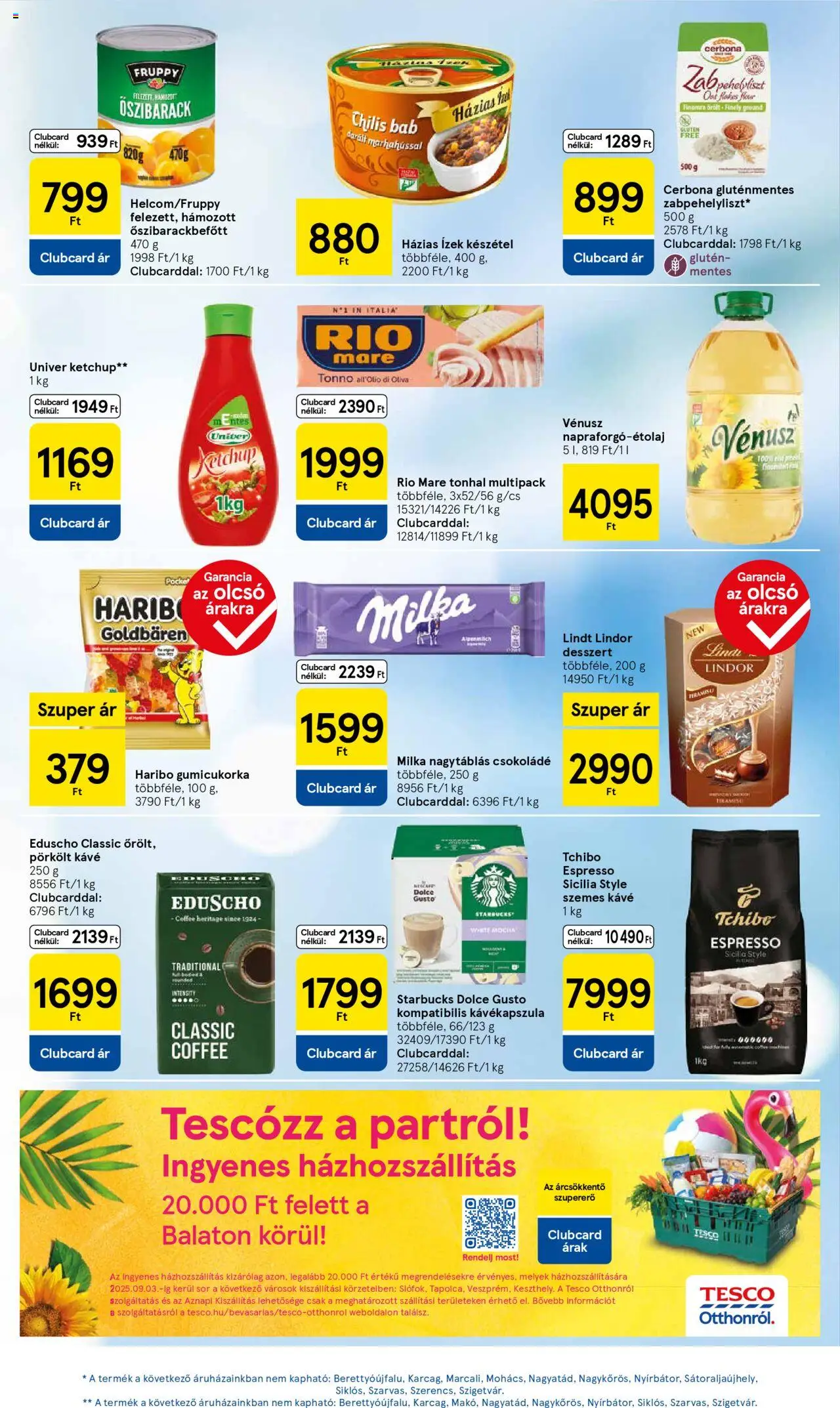 Tesco akciós ujság - amely érvényes a következő dátumtól: 07.08.2025 | Oldal: 5 | Termékek: Tonhal, Kávékapszula, Szemes kávé, Gluténmentes