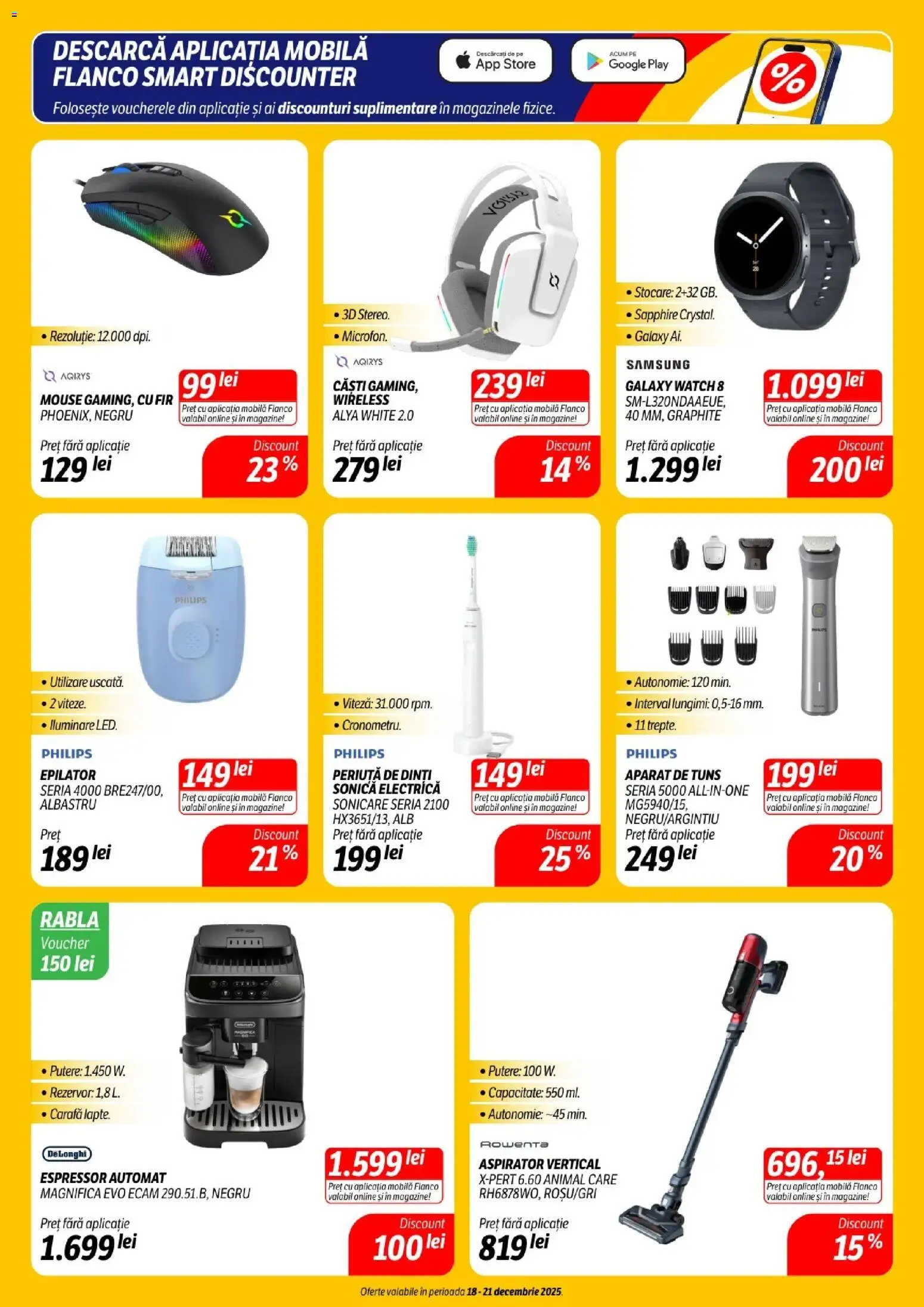 Noul catalog Flanco – valabil de la 18.12.2025 | Pagină: 3 | Produse: Mouse, Aspirator, Epilator, Periuță de dinți