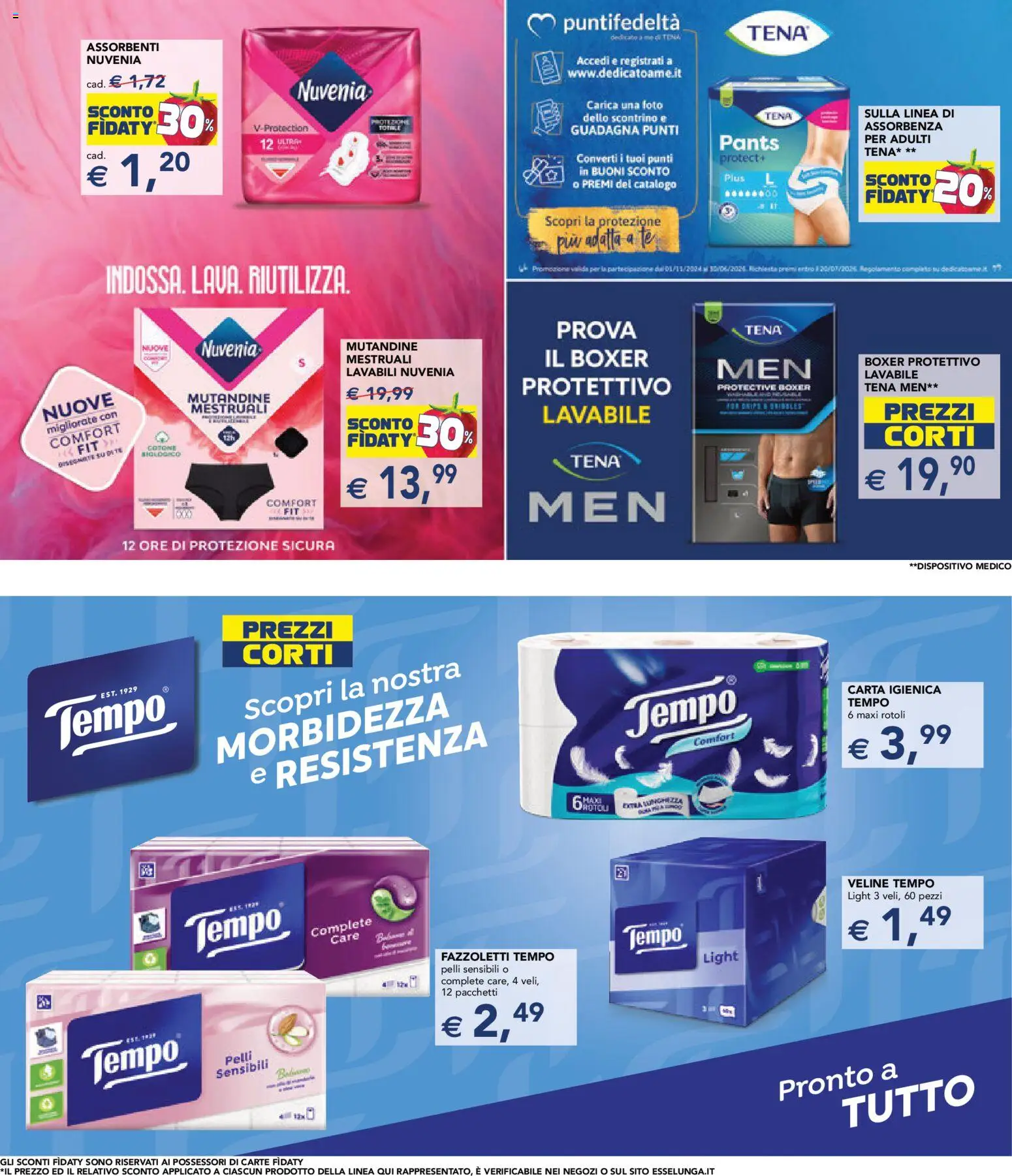 Volantino Esselunga S del 02.01.2026 | Pagina: 24 | Prodotti: Veline, Tè, Fazzoletti, Boxer