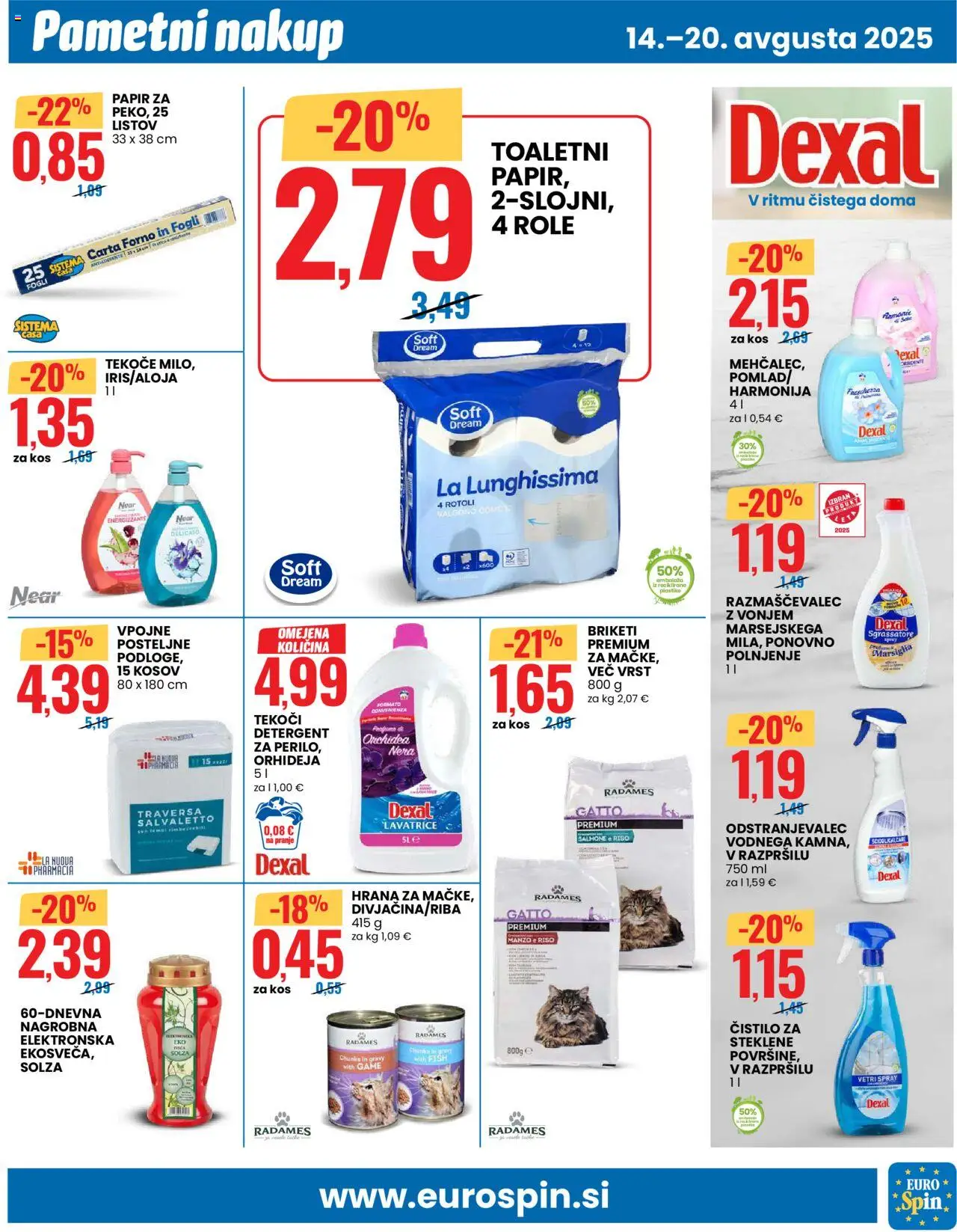 Eurospin katalog │ velja od 14.08.2025 | Stran: 9 | Izdelki: Kos, Detergent