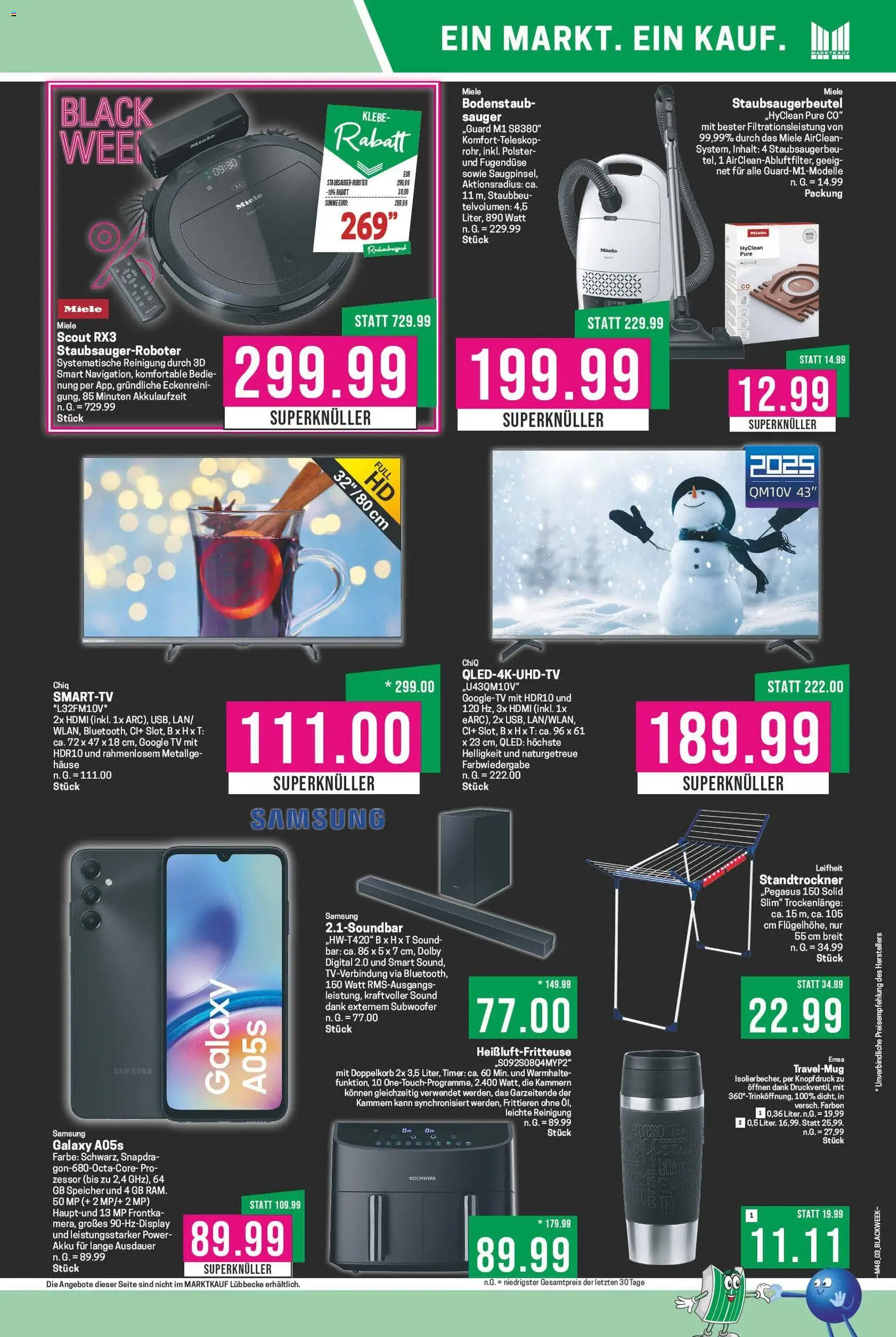 Marktkauf - Black Friday – gültig ab 24.11.2025 | Seite: 3 | Produkte: Miele, Samsung, Heißluftfritteuse, TV