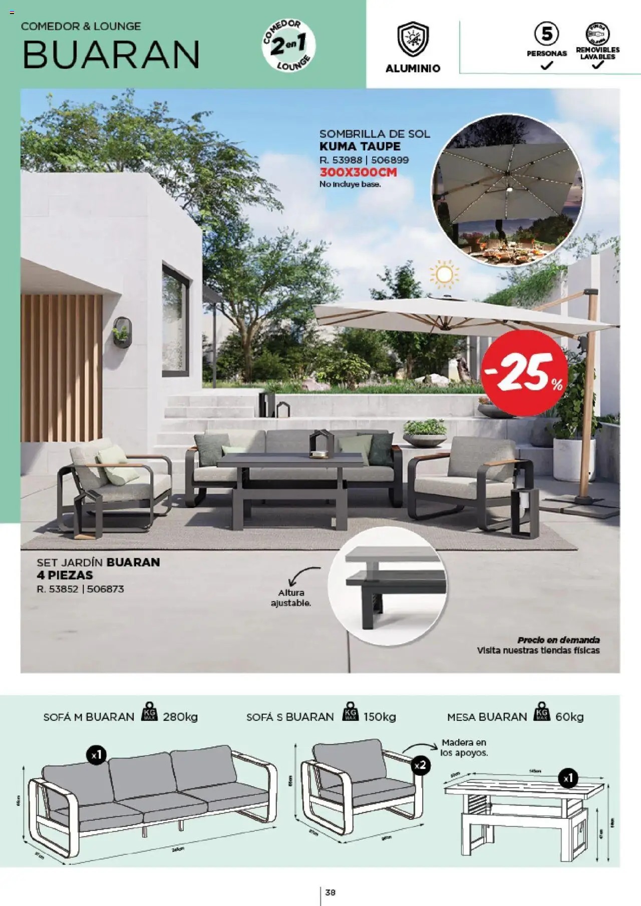 Espaço Casa - Catálogo AireLibre 2025 │ válido de 12.05.2025 | Página: 38 | Produtos: Sofá, Mesa