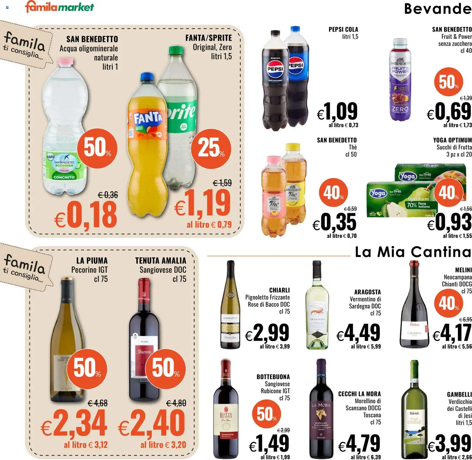 Volantino Famila del 22.01.2026 | Pagina: 12 | Prodotti: Acqua, Limone, Pera, Fanta