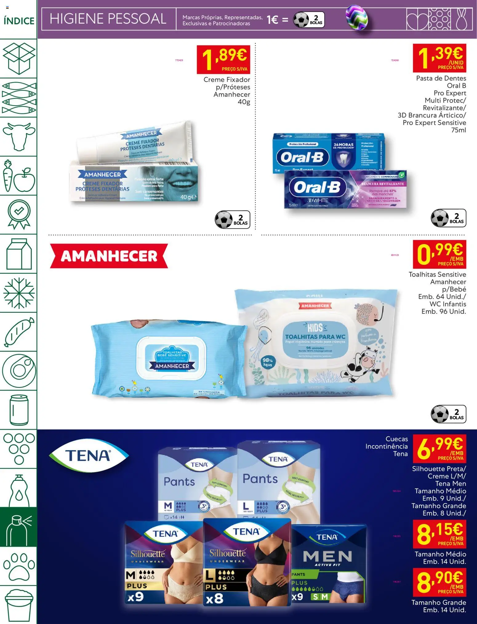 Recheio folheto │ válido de 31.03.2026 | Página: 50 | Produtos: Agua, Papel higiénico, Pasta de dentes, Fixador