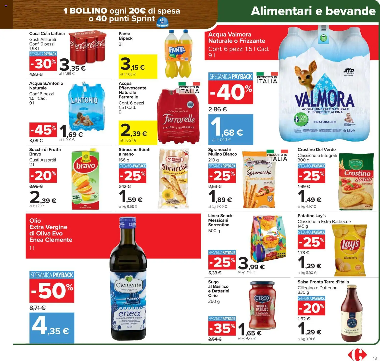 Volantino Carrefour del 15.01.2026 | Pagina: 13 | Prodotti: Pane, Frutta, Basilico, Coca Cola