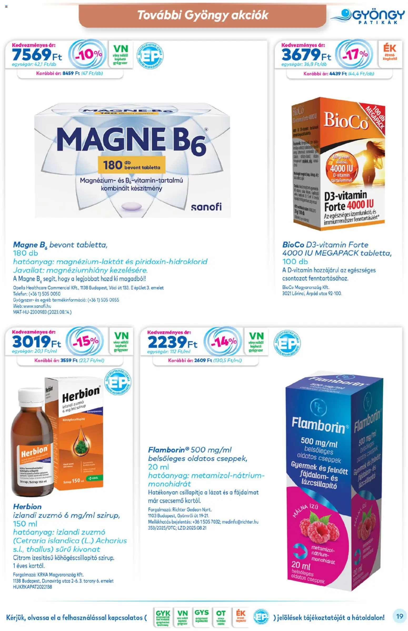 Gyöngy Patikák akciós ujság - amely érvényes a következő dátumtól: 01.11.2025 | Oldal: 19