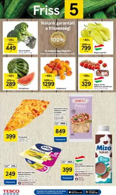 Tesco akciós ujság - amely érvényes a következő dátumtól: 12.06.2025 | Oldal: 2 | Termékek: Pizza, Brokkoli, Kakaós tej, Cukor