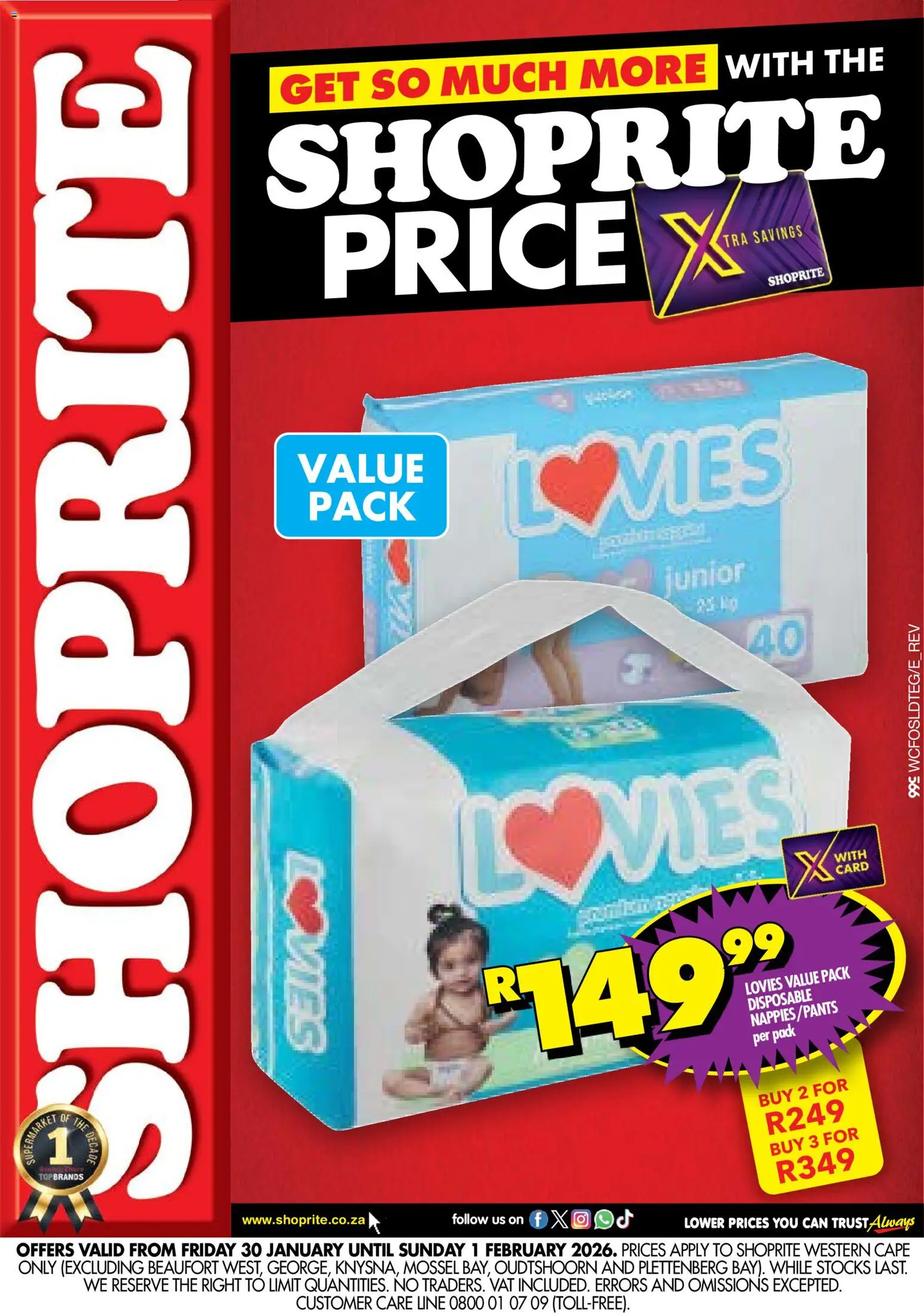 New Shoprite catalogue – valid from 30.01.2026 | Page: 1 | Products: Nappies