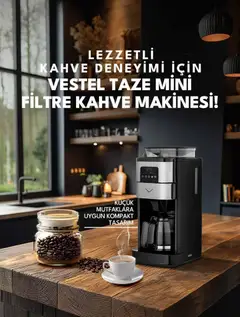 03.04.2026 tarihinden itibaren geçerli olan Vestel kataloğu önizlemesi | Sayfa: 11 | Ürünler: Filtre kahve makinesi, Kahve, Kahve makinesi