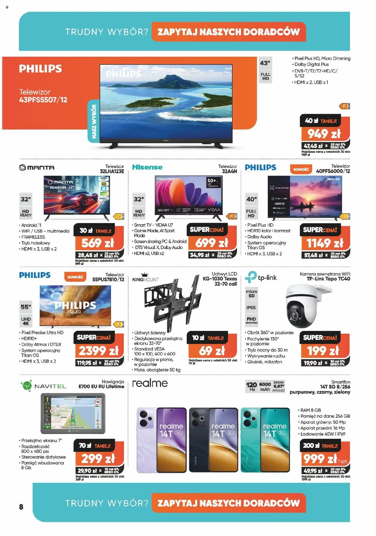 Max elektro Gazetka od 29.05.2025 | Strona: 8 | Produkty: Smartfon, PC, Telewizor, Nawigacja