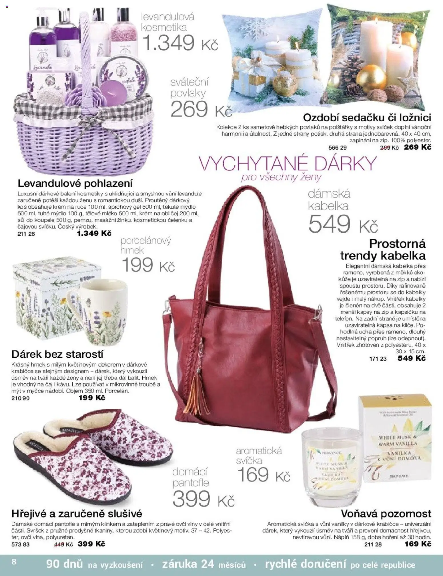 Decodoma katalog od 10.11.2025 | Strana: 8 | Produkty: Polštářky, Pantofle, Koš, Kabelky