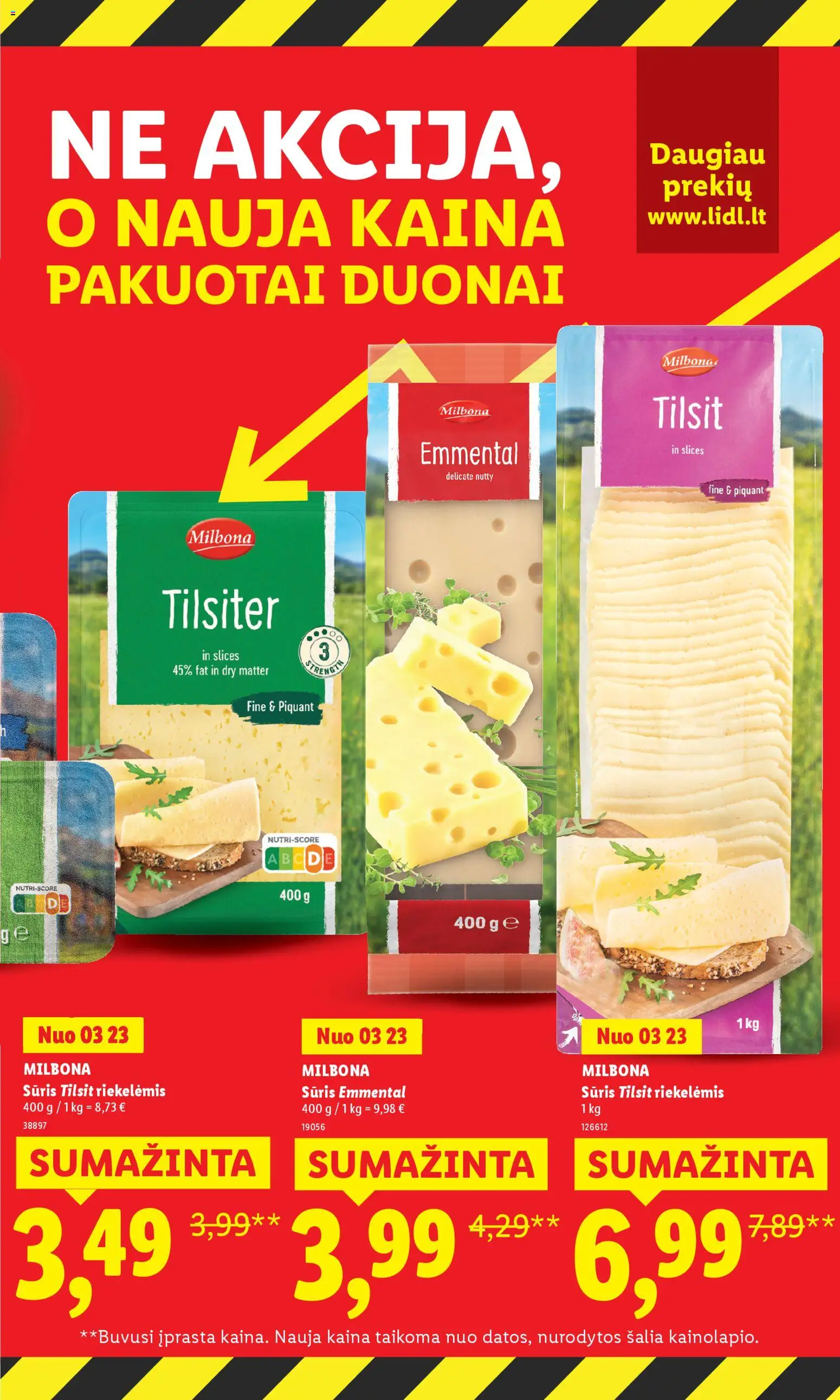 LIDL akcijos nuo 23.03.2026 | Puslapis: 3 | Prekių: Sūris, Sviestas, Jūros druska, Druska