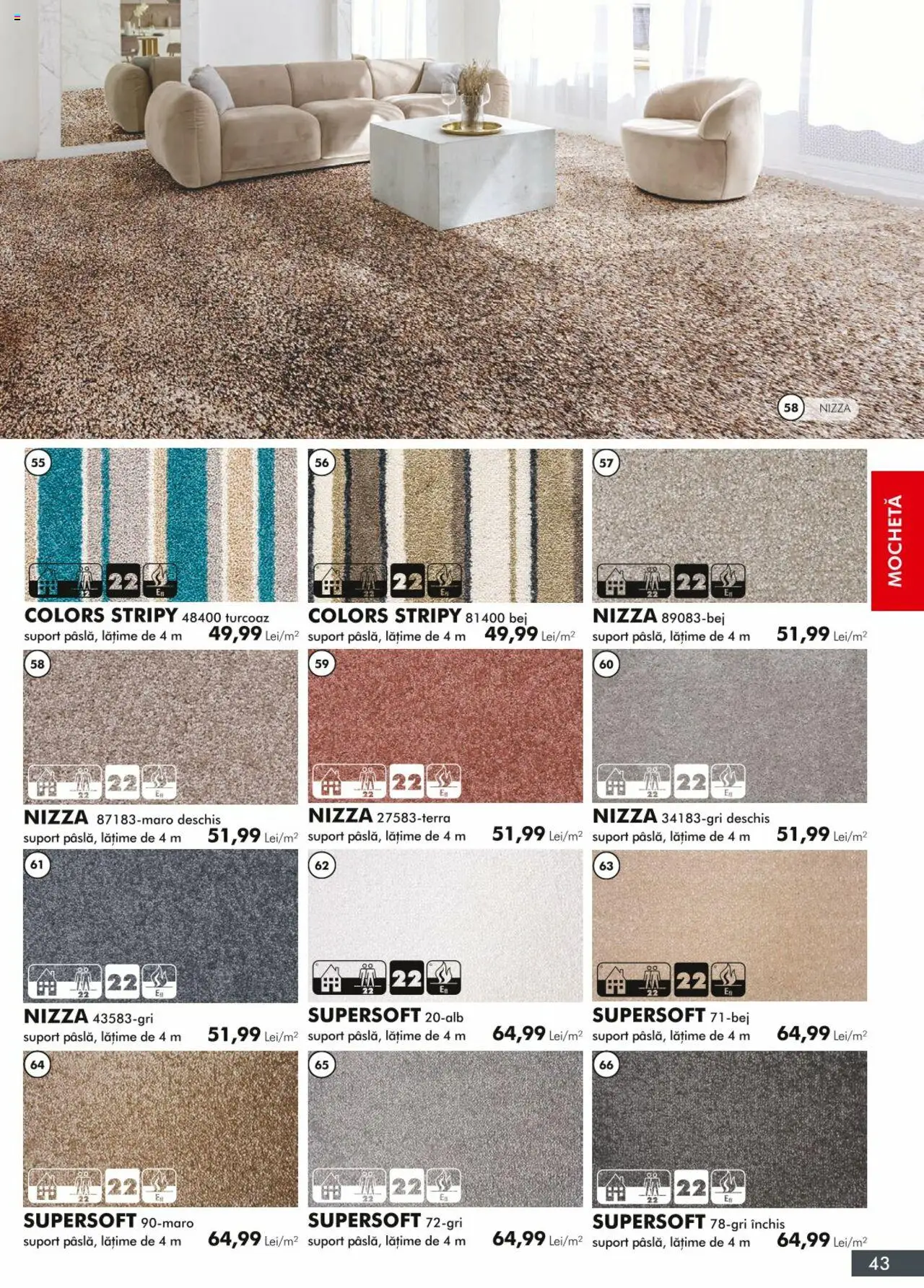 Noul catalog Diego – valabil de la 01.04.2024 | Pagină: 43 | Produse: Mochetă