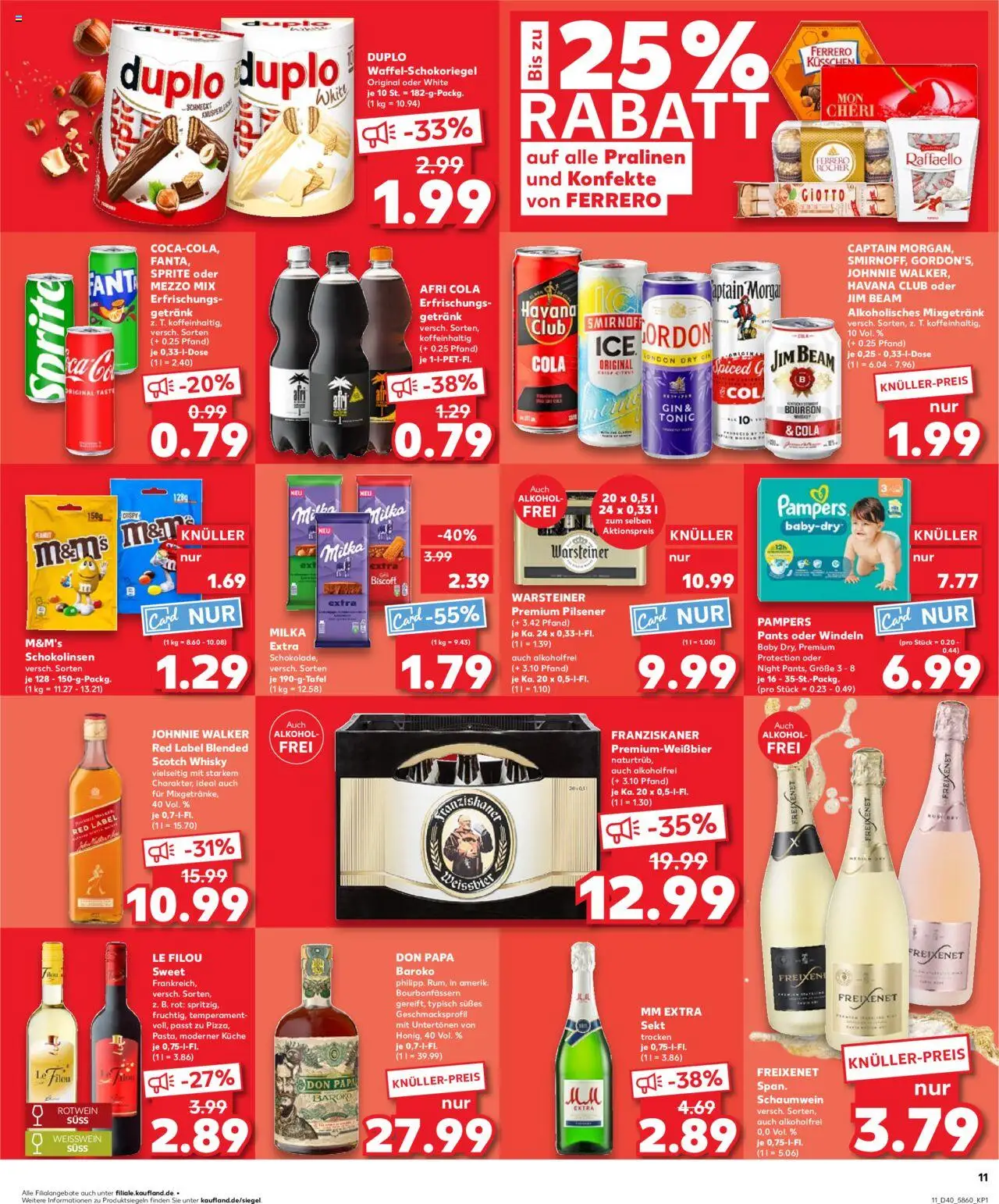 Kaufland prospekt Stuttgart	 – gültig ab 05.10.2025 | Seite: 11 | Produkte: Freixenet, Rum, M&M's, Warsteiner