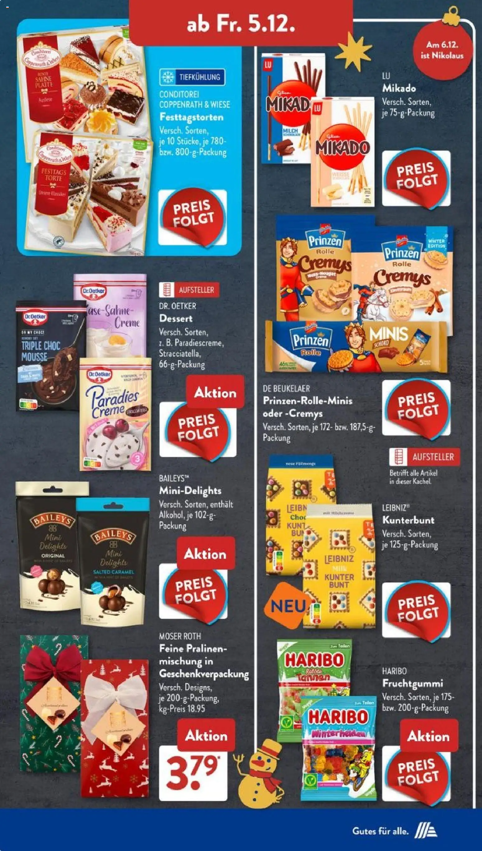 Aldi Süd Prospekt 	 – gültig ab 01.12.2025 | Seite: 16 | Produkte: Haribo, Creme, Baileys, Sahne