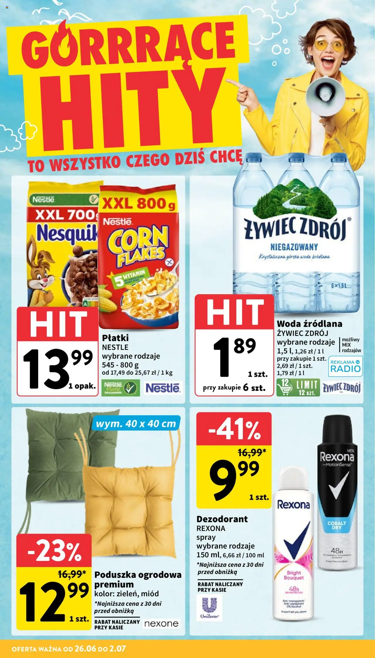 Intermarche Gazetka od 26.06.2025 | Strona: 8 | Produkty: Radio, Woda źródlana, Woda, Corn Flakes