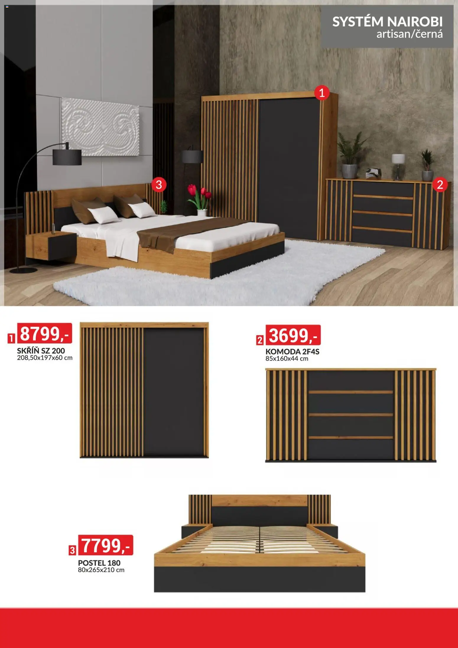 BAUMAX leták - Objevte svět nábytku od 01.04.2026 | Strana: 35 | Produkty: Postel, Komoda, Skříň