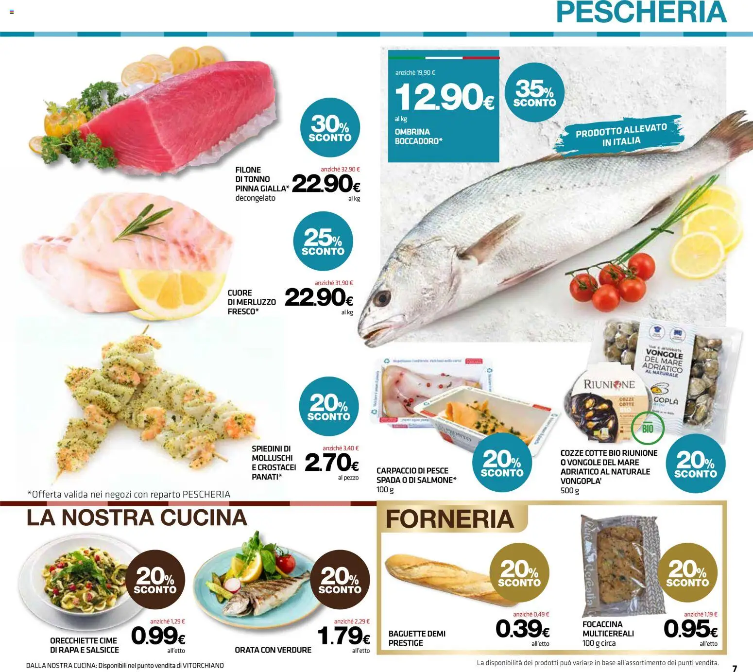 Volantino Superconti del 12.03.2026 | Pagina: 7 | Prodotti: Merluzzo, Vongole, Tonno, Orecchiette