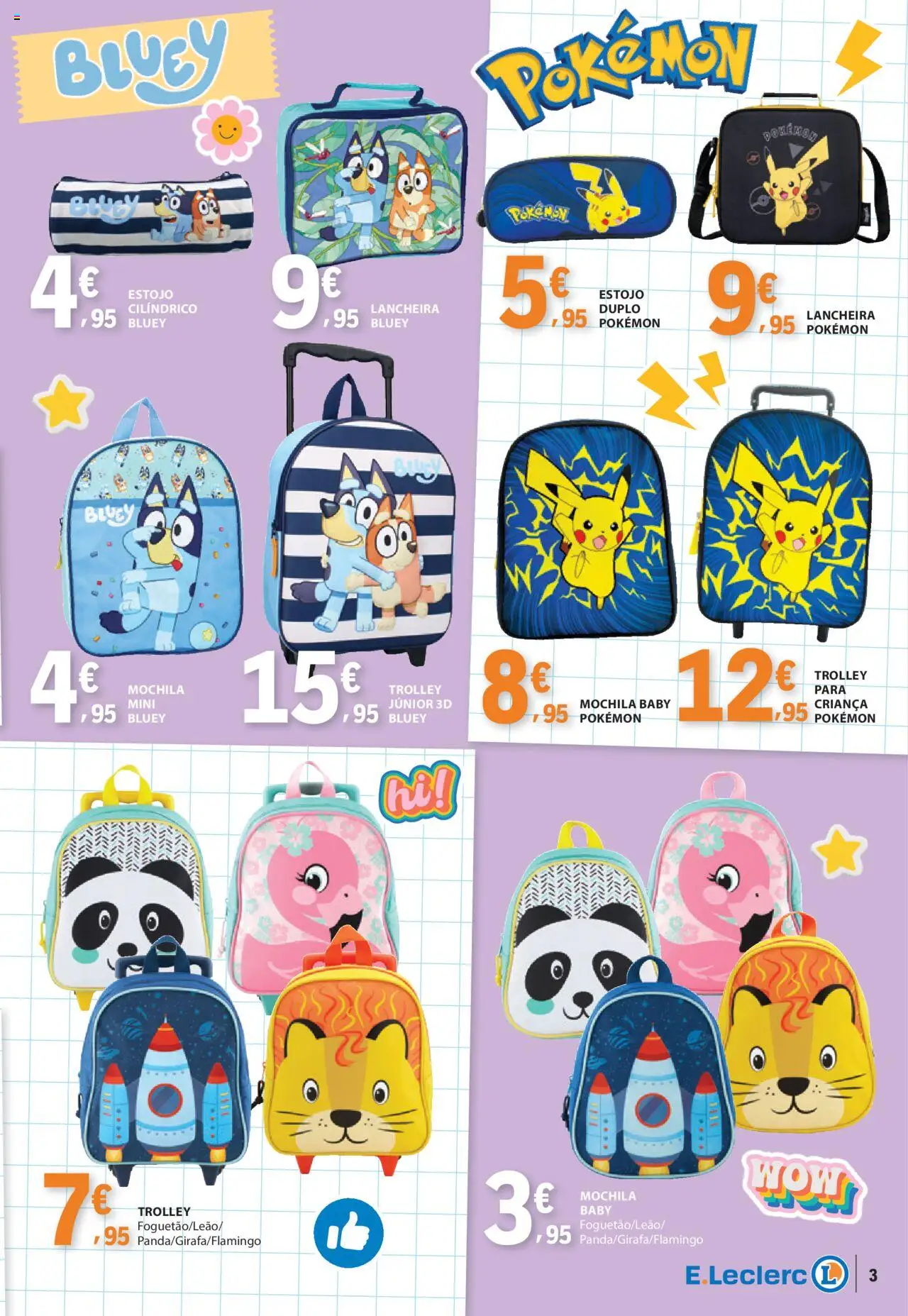 E.Leclerc - Folheto Regresso Aulas │ válido de 05.08.2025 | Página: 3 | Produtos: Mochila