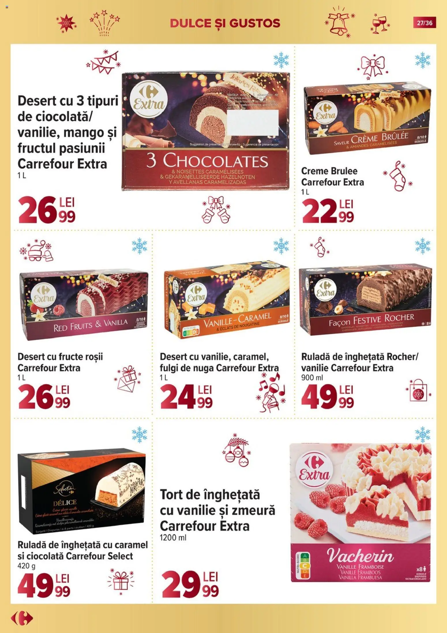 Noul catalog Carrefour – valabil de la 19.11.2025 | Pagină: 27 | Produse: Zmeură, Tort, Fulgi, Fructe