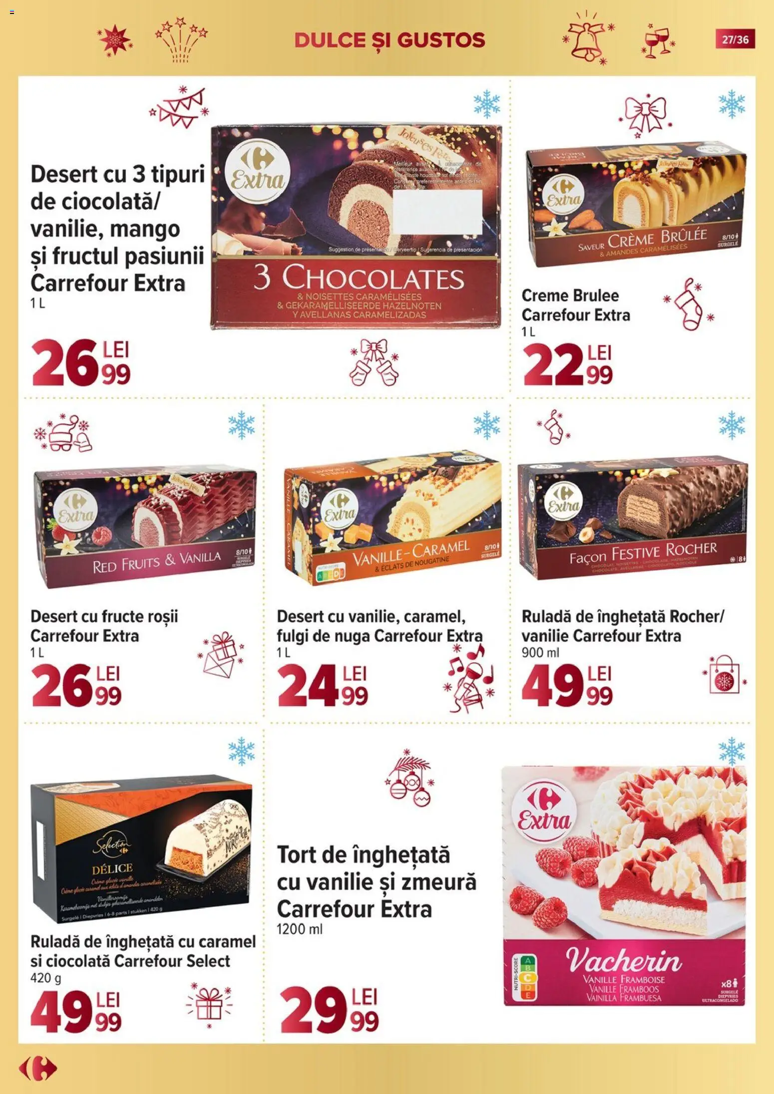 Noul catalog Carrefour – valabil de la 19.11.2025 | Pagină: 27 | Produse: Tort, Roșii, Fructe, Mango