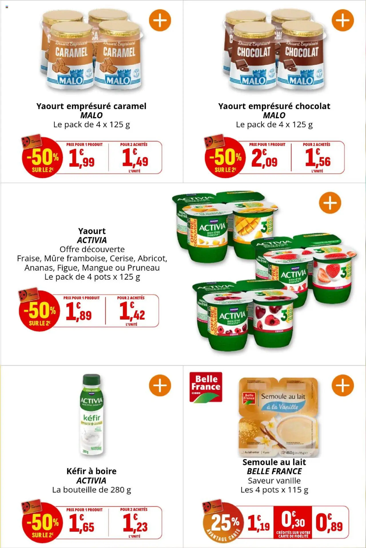  | Page: 14 | Produits: Lait entier, Digestif, Semoule, Chocolat