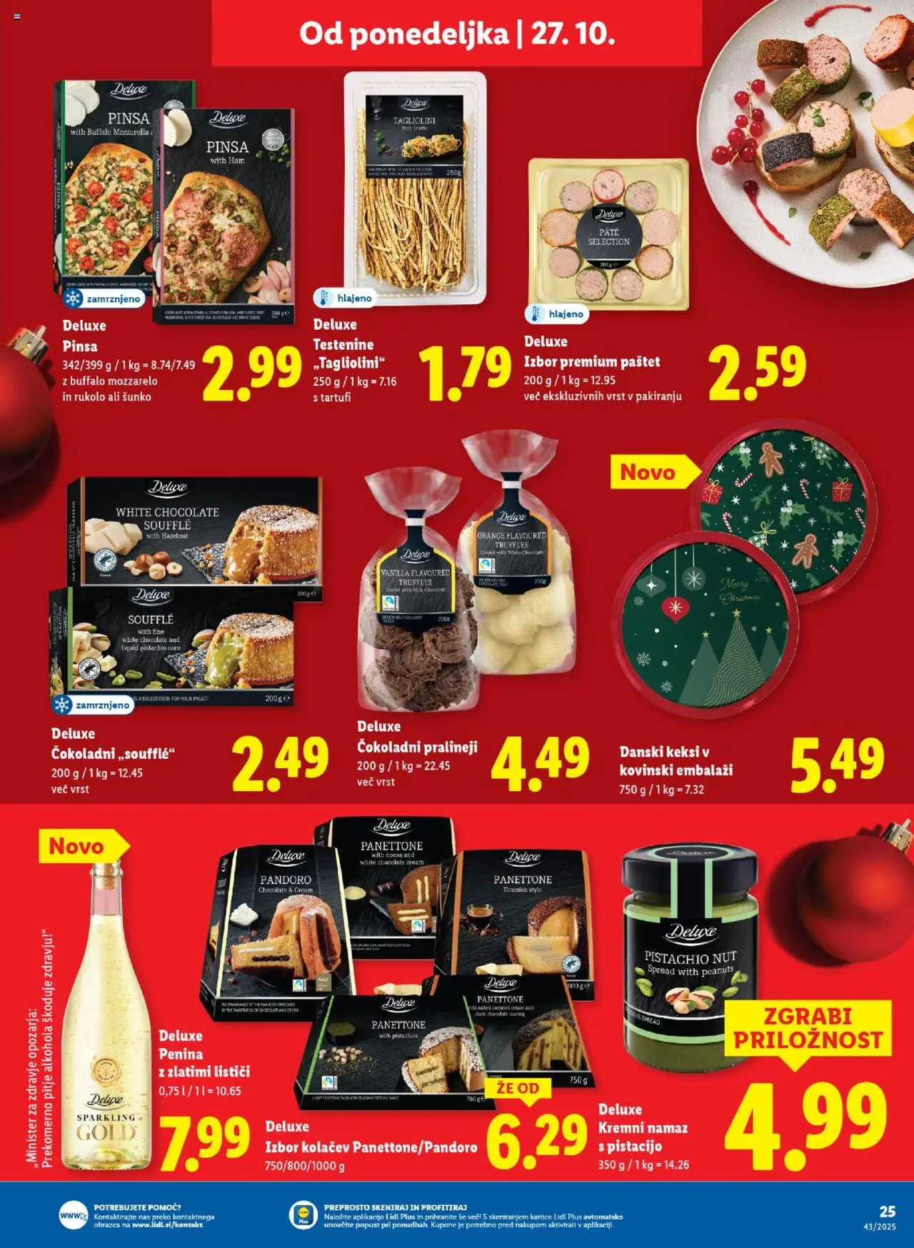 Novi Lidl katalog ponudbe – veljaven od 23.10.2025 | Stran: 45 | Izdelki: Keksi, Namaz, Penina, Testenine