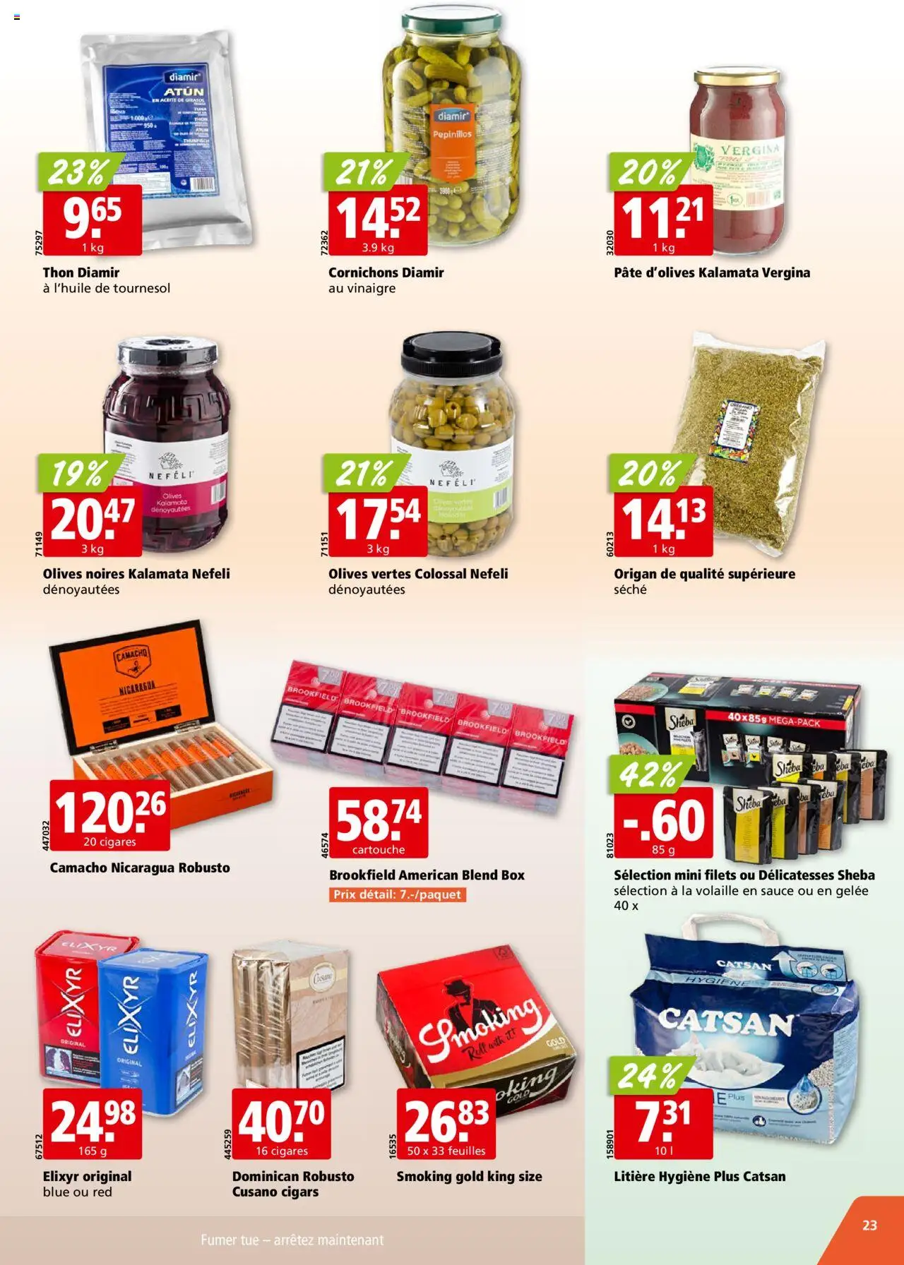 Aligro Aktionen Chavannes, Matran, Genève, Sion ab 11.08.2025 | Seite: 23 | Produkte: Smoking, Box