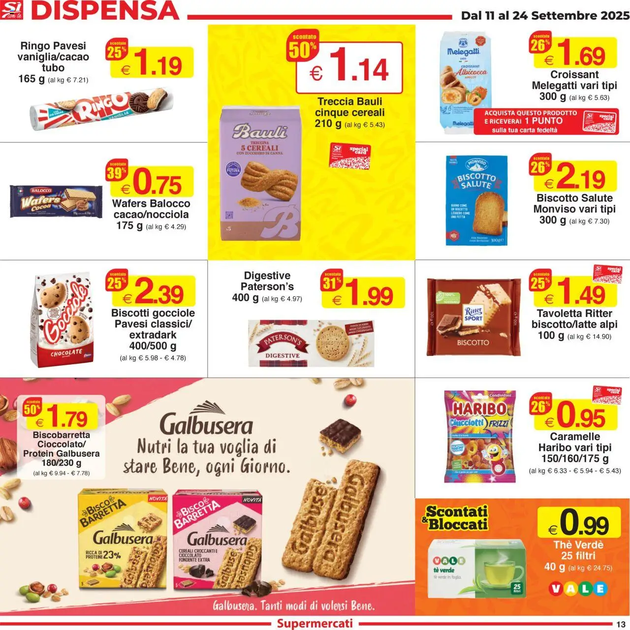 Volantino Sì con Te del 11.09.2025 | Pagina: 13 | Prodotti: Cioccolato, Tè, Zucchero, The