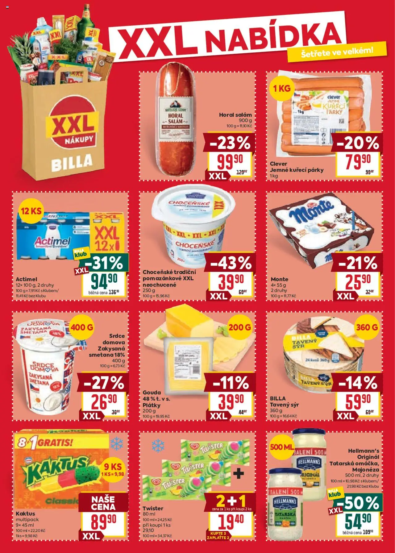 Billa Velký leták od 13.08.2025 | Strana: 12 | Produkty: Sýr, Párky, Majonéza, Zakysaná smetana