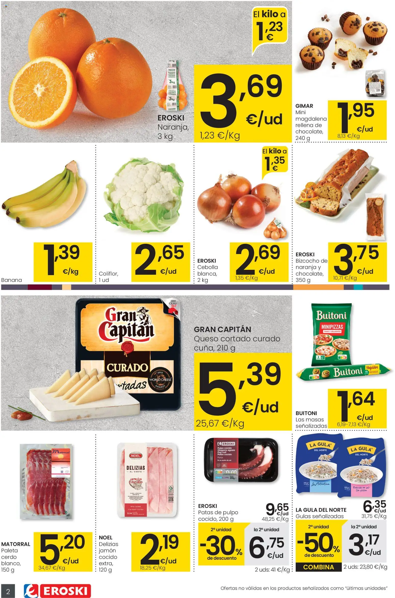 Eroski -  Aliprox │ válido desde el 26.02.2026 | Página: 2 | Productos: Jamón, Cerdo, Bizcocho, Παγωμένο τσάι