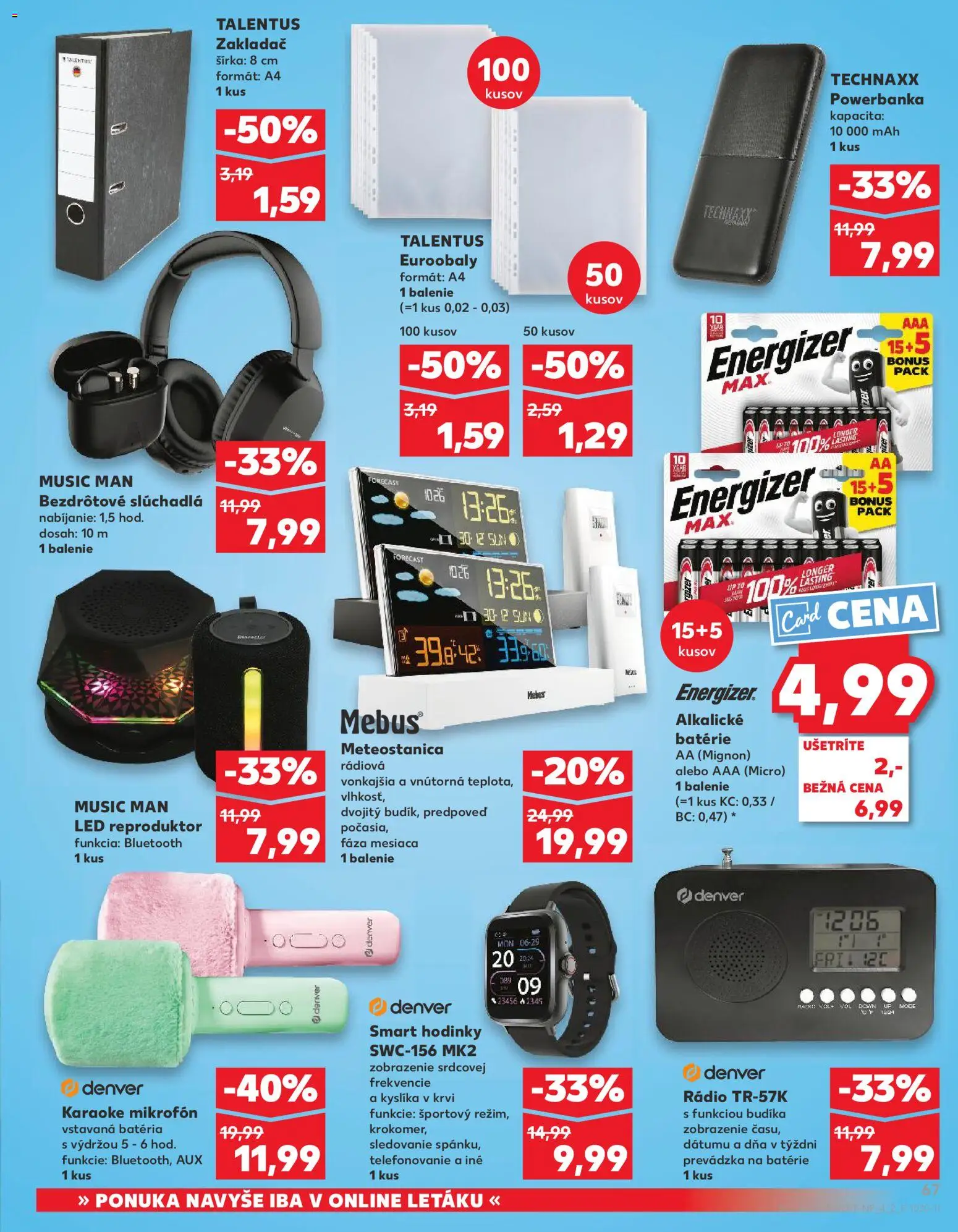 Nové Kaufland akcie – leták je platný od 16.04.2026 | Strana: 67 | Produkty: Smart hodinky, Hodinky, Slúchadlá, Mikrofón