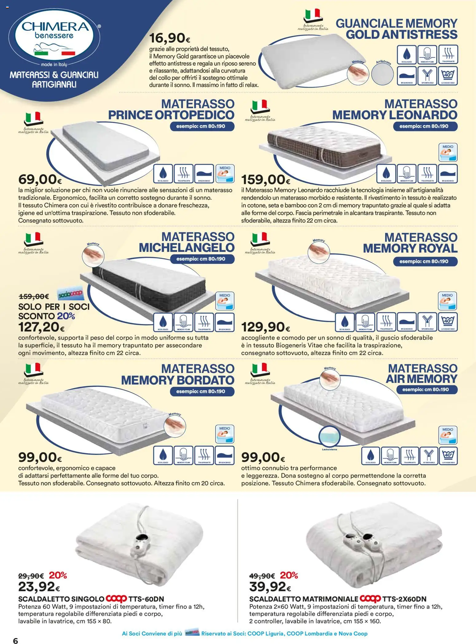 Volantino Ipercoop del 27.12.2025 | Pagina: 6 | Prodotti: Materasso, Guanciale