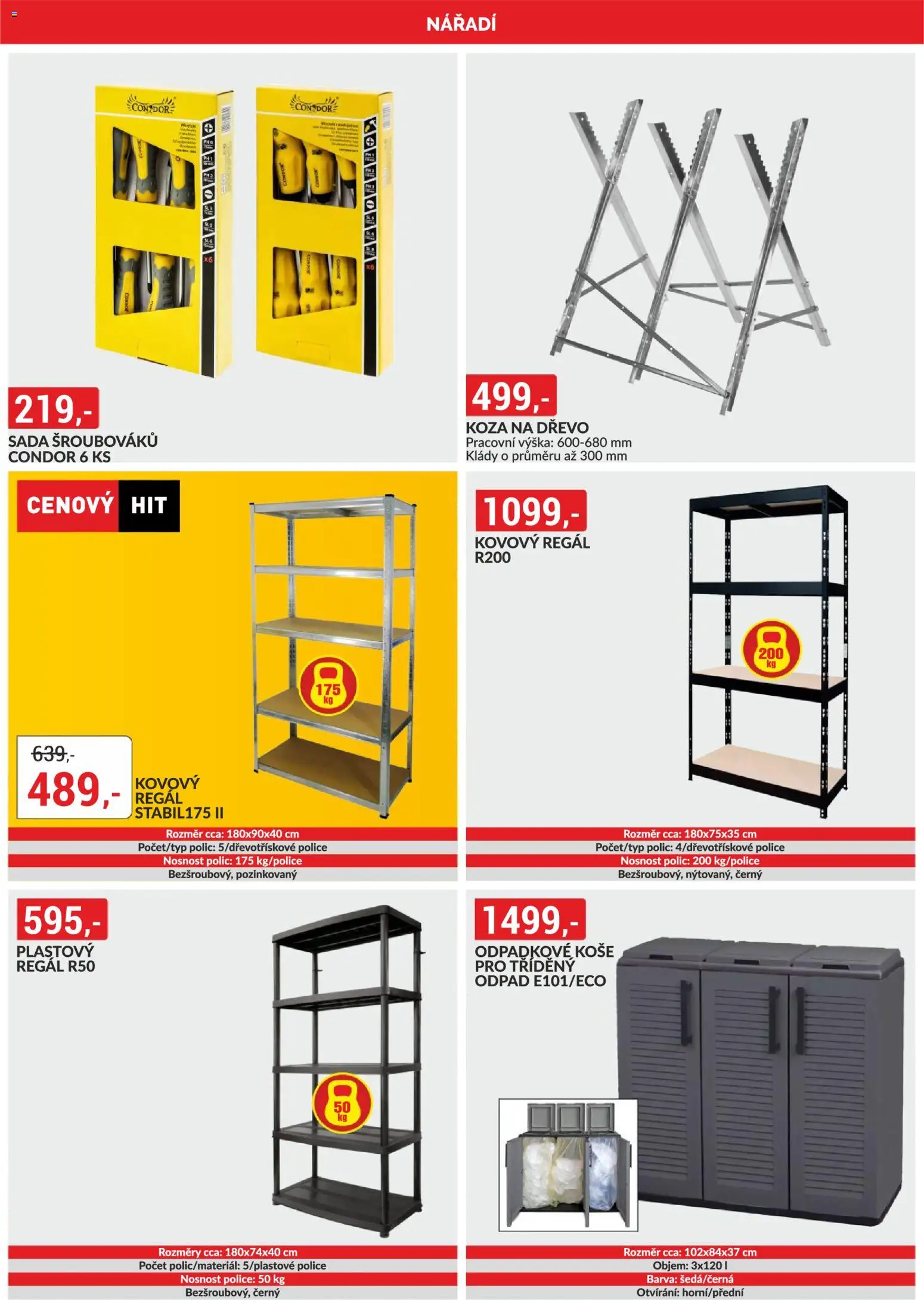 BAUMAX leták od 01.02.2026 | Strana: 30 | Produkty: Odpadkové koše, Nářadí, Police, Kovový regál