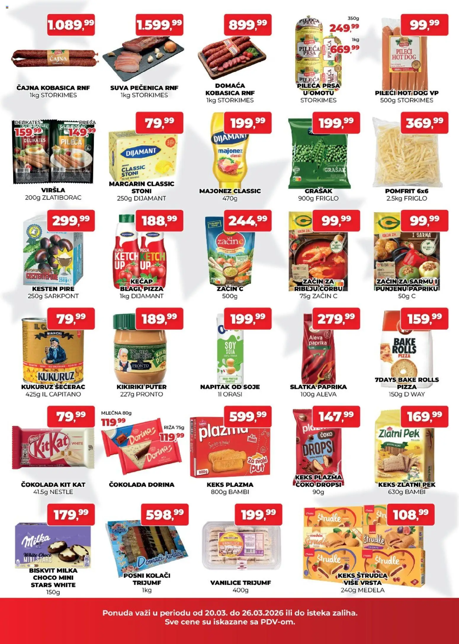 Plus Cash & Carry katalog - važi od 20.03.2026 | Strana: 2 | Proizvode: Paprika, Štrudla, Kikiriki, Čokolada