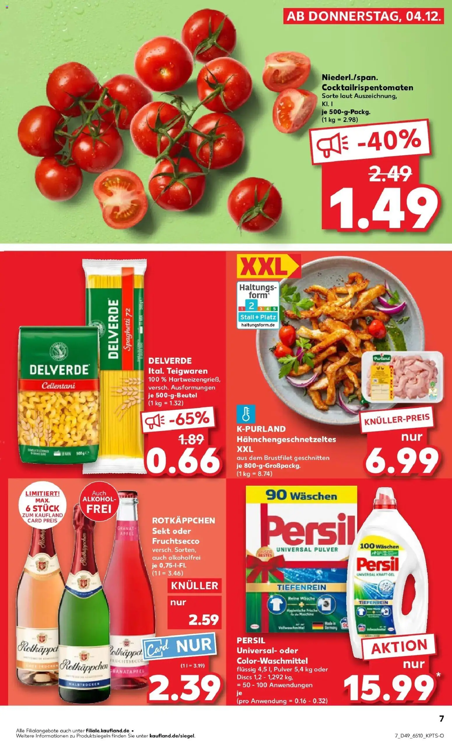 Kaufland prospekt Soest	 – gültig ab 08.12.2025 | Seite: 7 | Produkte: Granatapfel, Sekt, Pasta, Persil