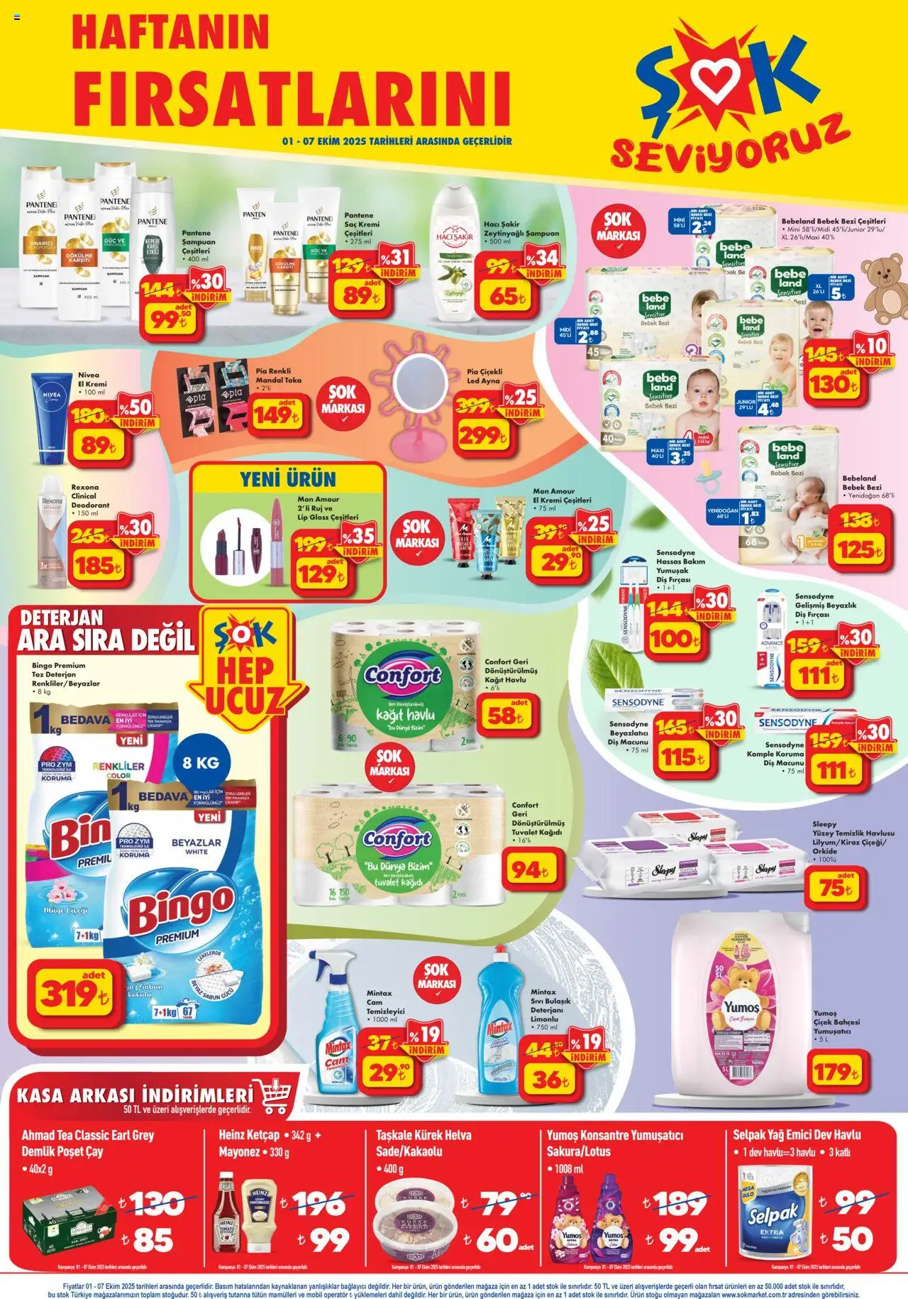 Şok Market Katalog - 01.10.2025 tarihinden itibaren geçerlidir | Sayfa: 2 | Ürünler: Ayna, Demlik poşet çay, Tuvalet kağıdı, Demlik