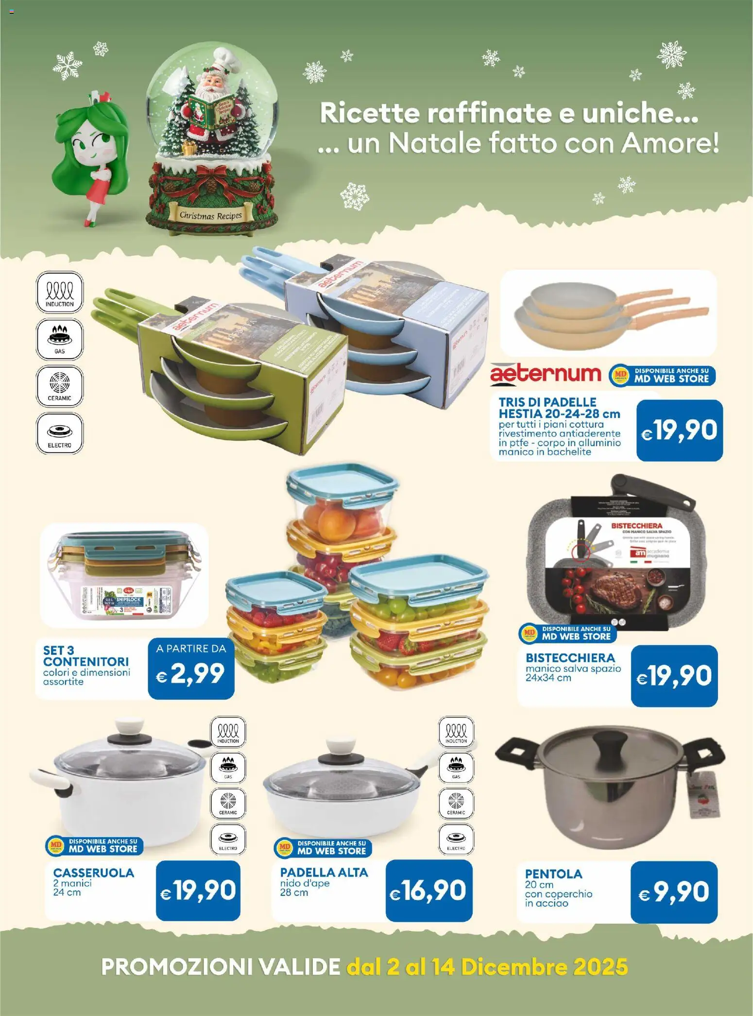 Volantino MD Discount del 02.12.2025 | Pagina: 20 | Prodotti: Bistecchiera, Padella, Casseruola, Alluminio