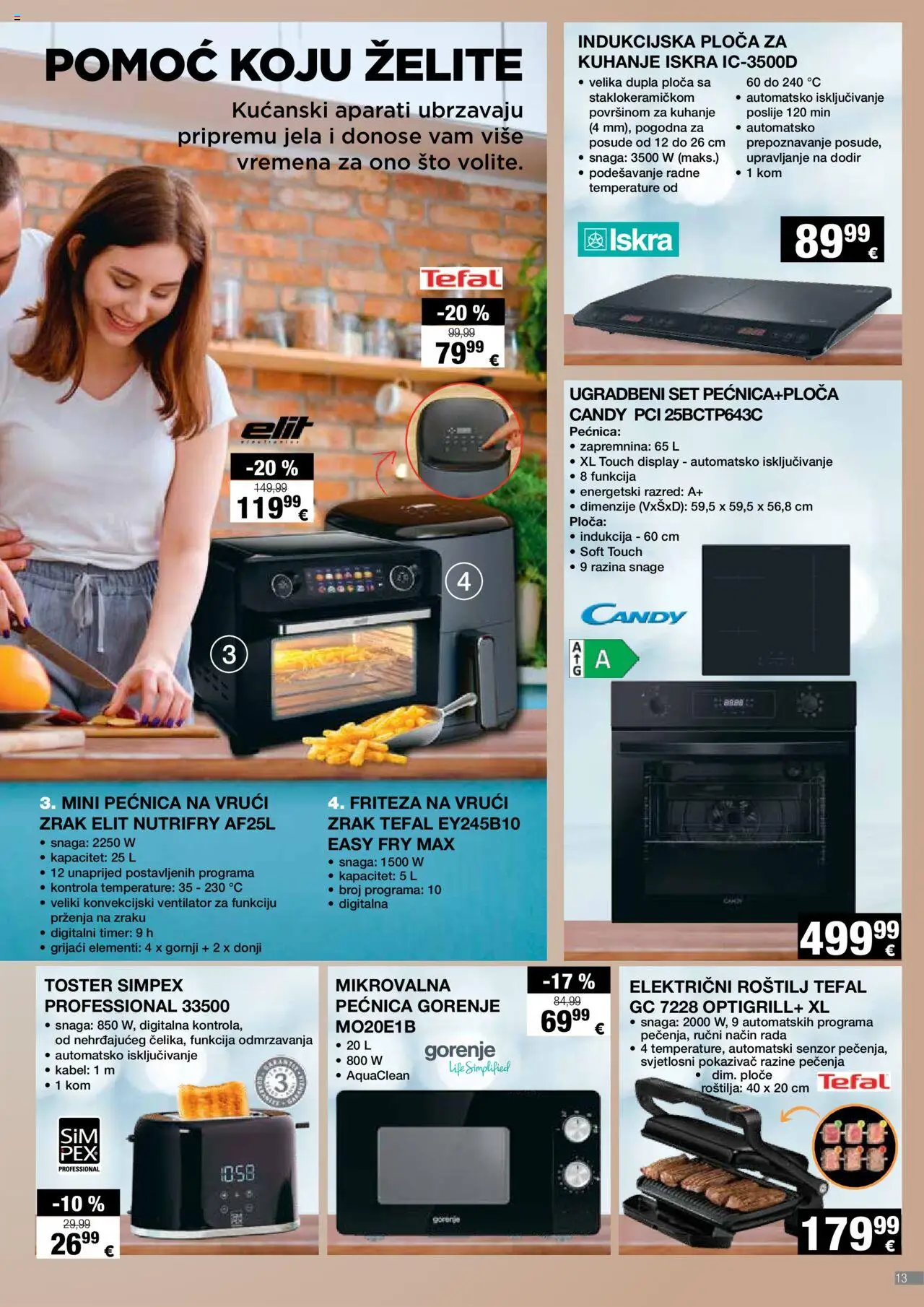 Interspar katalog | vrijedi od 10.09.2025 | Stranica: 13 | Proizvodi: Toster, Indukcijska ploča, Kabel, Ploča za kuhanje
