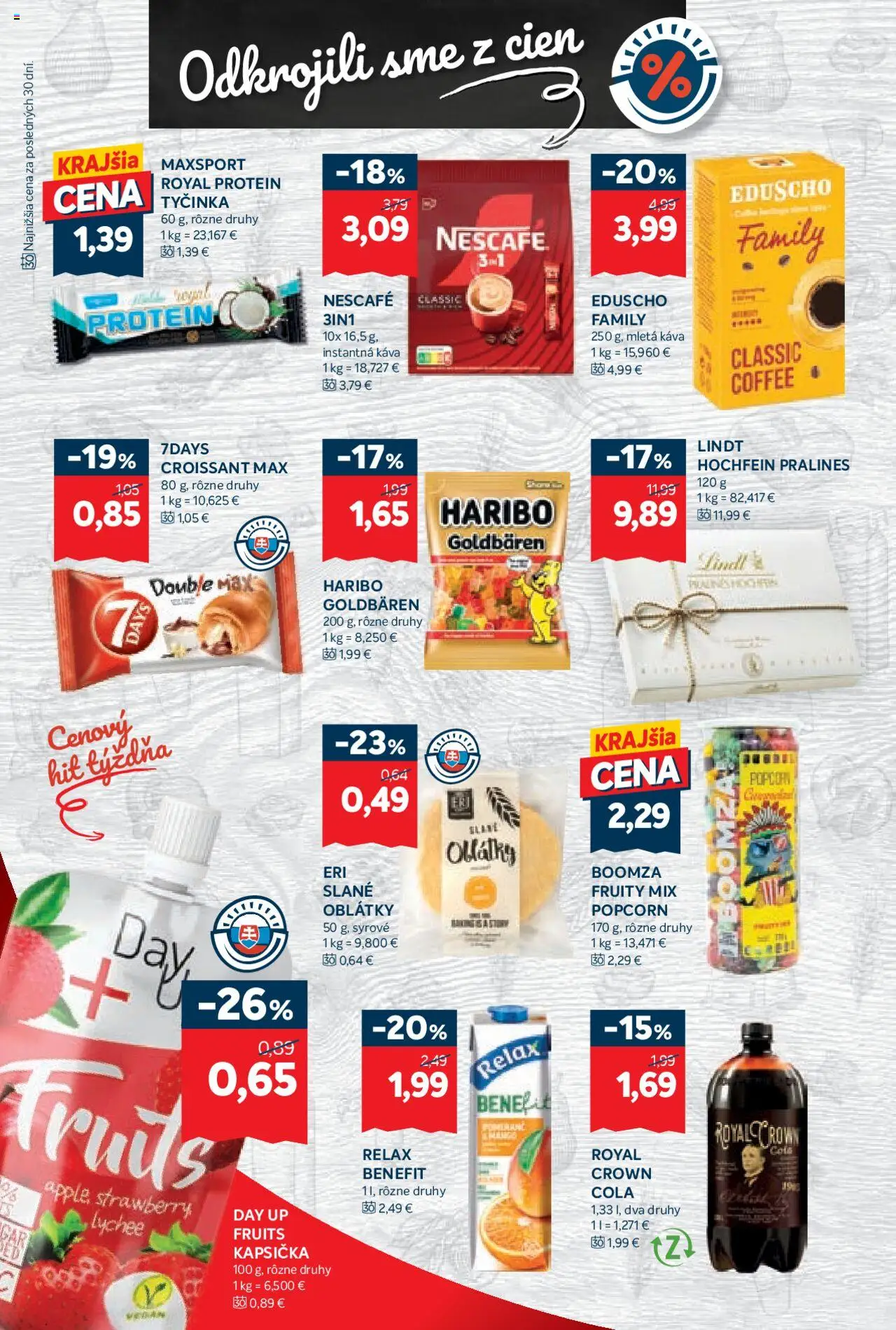 Kraj leták │ platný od 24.07.2025 | Strana: 8 | Produkty: Káva, Protein, Lindt, Cola