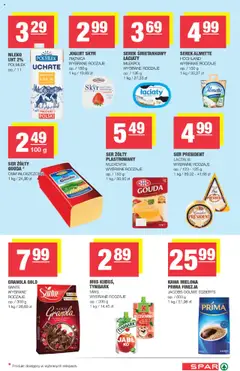 Pogląd oferty "Spar Gazetka" - ważna od 08.10.2025 | Strona: 3 | Produkty: Brzoskwinia, Serek, Camembert, Kawa