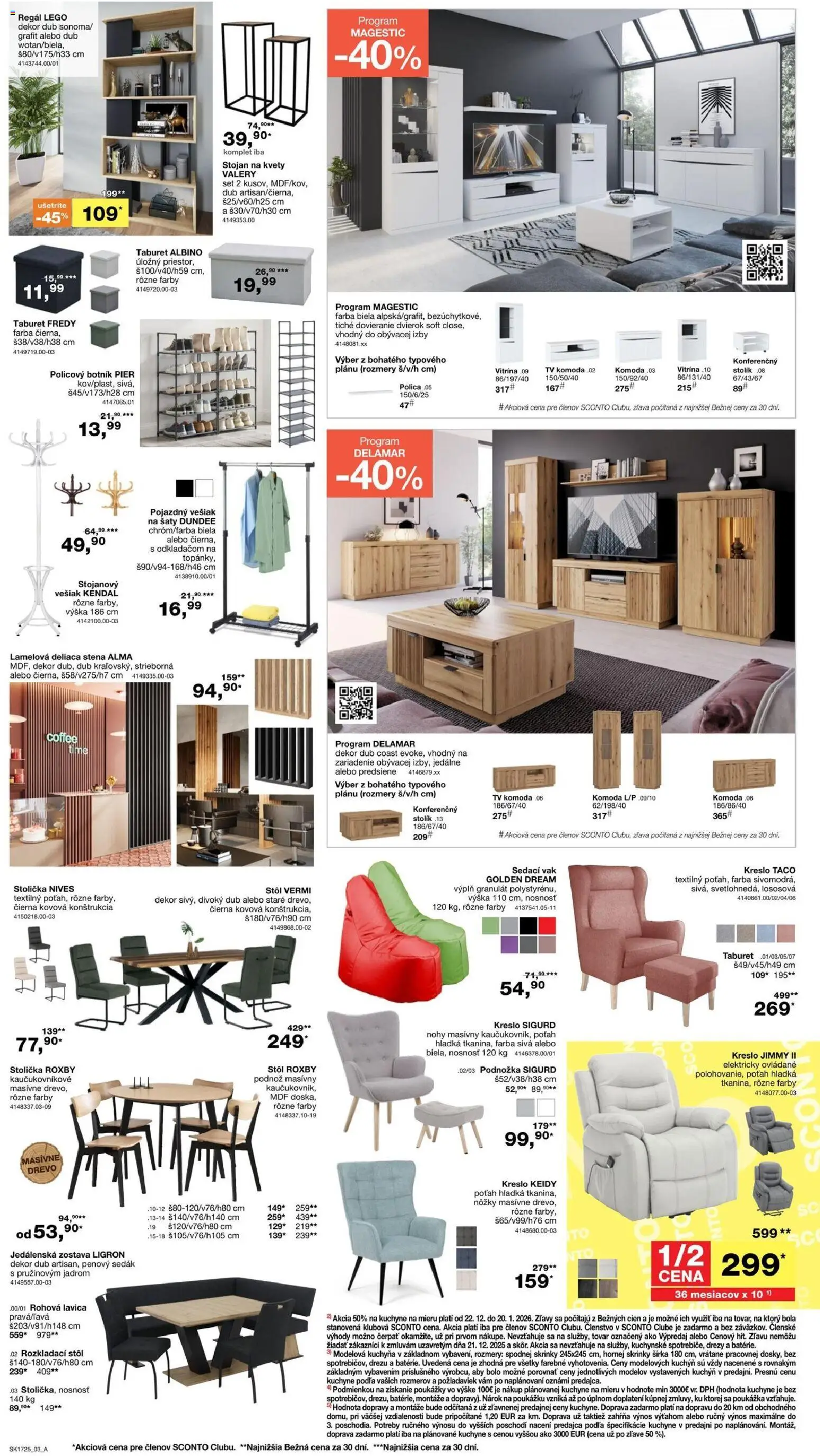 Nové Sconto nábytok akcie – leták je platný od 22.12.2025 | Strana: 3 | Produkty: Drezy, Deliaca stena, Tv, Regál