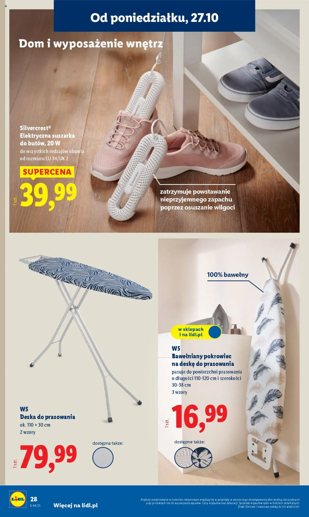Lidl Katalog od 27.10.2025 | Strona: 32 | Produkty: Suszarka, Deska do prasowania